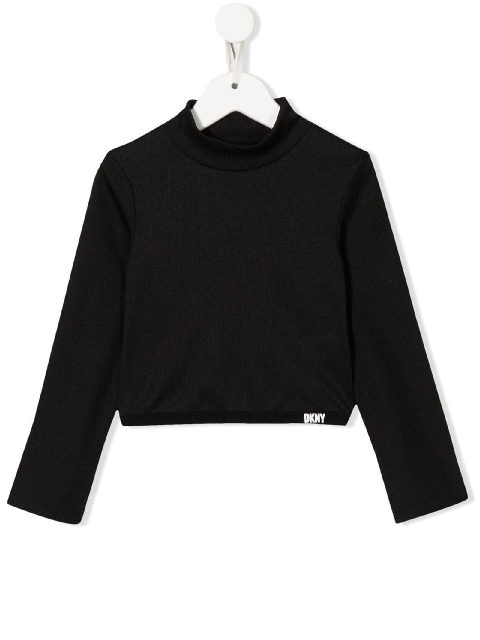 DKNY Black Polyester Sweatshirt