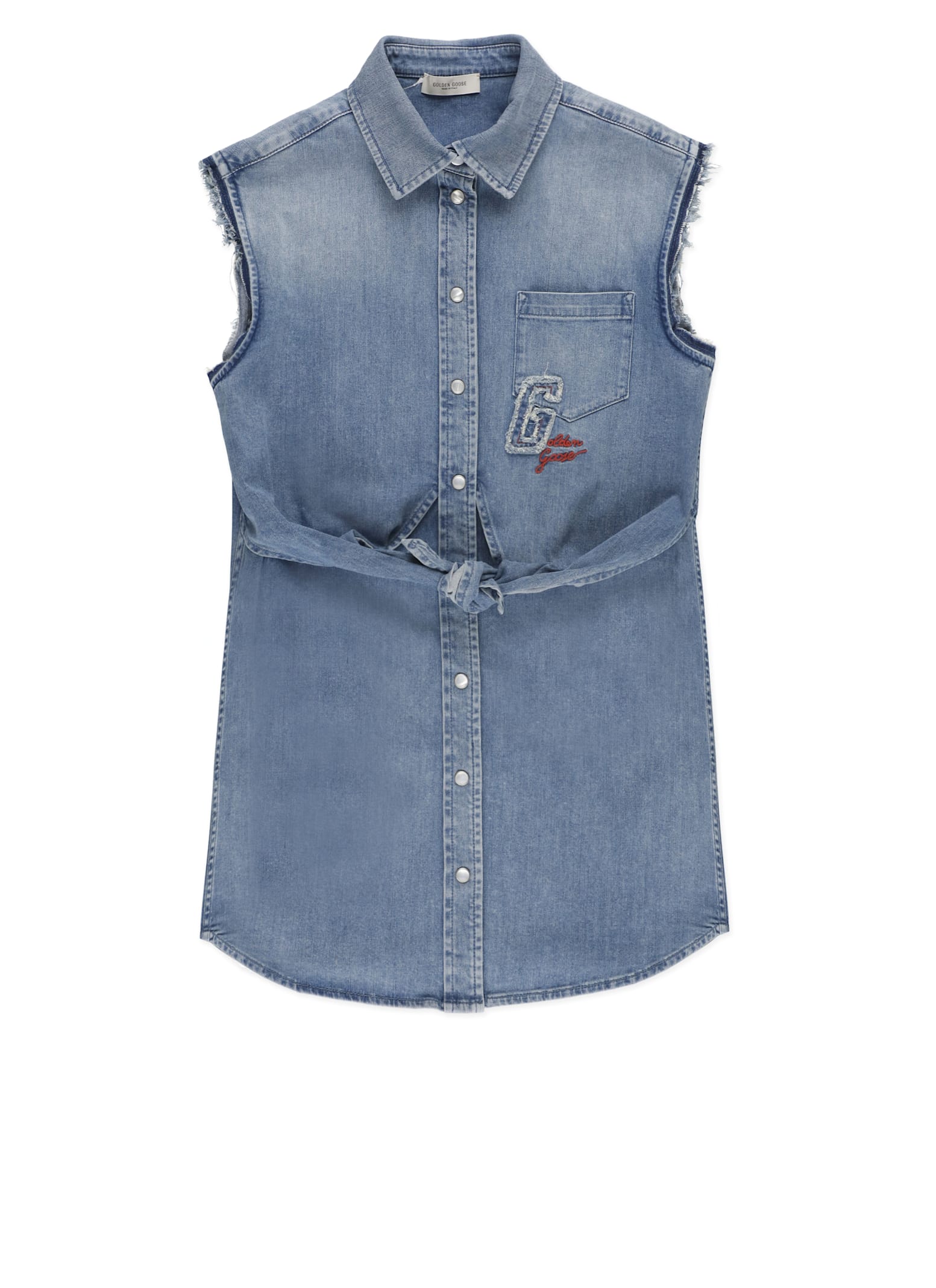 Golden Goose Dress Kids Color Blue In Blue