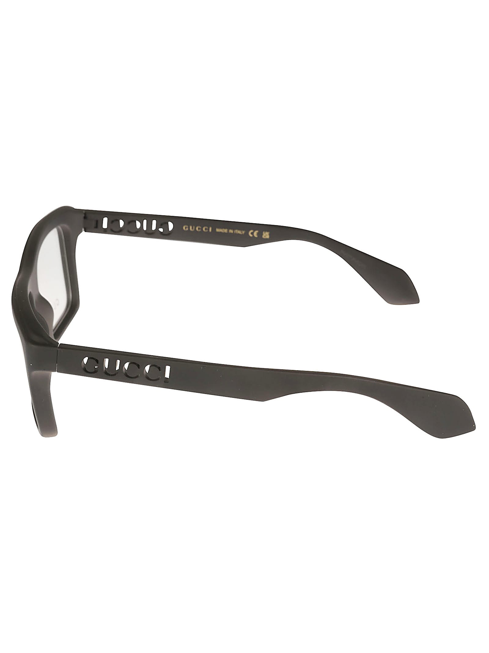Gucci Classic Logo Lens Detail Wayfarer Frame In Black