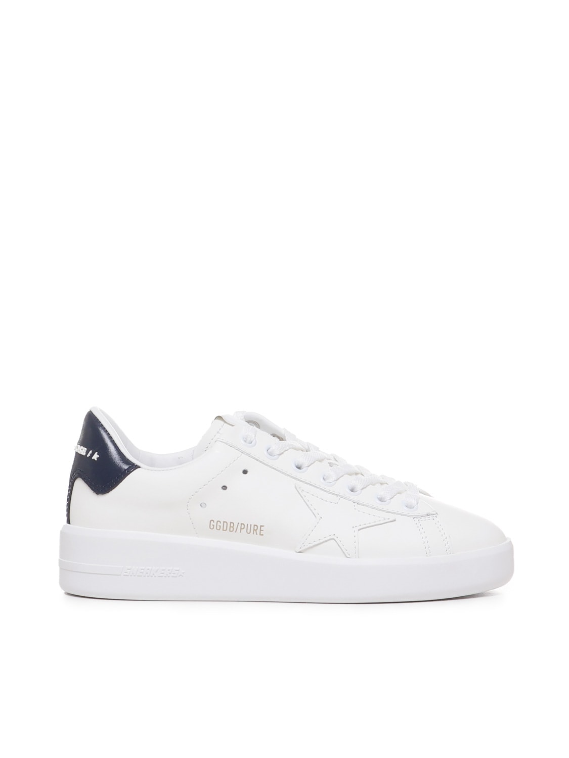 Golden Goose Pure Star Sneakers In White/blue