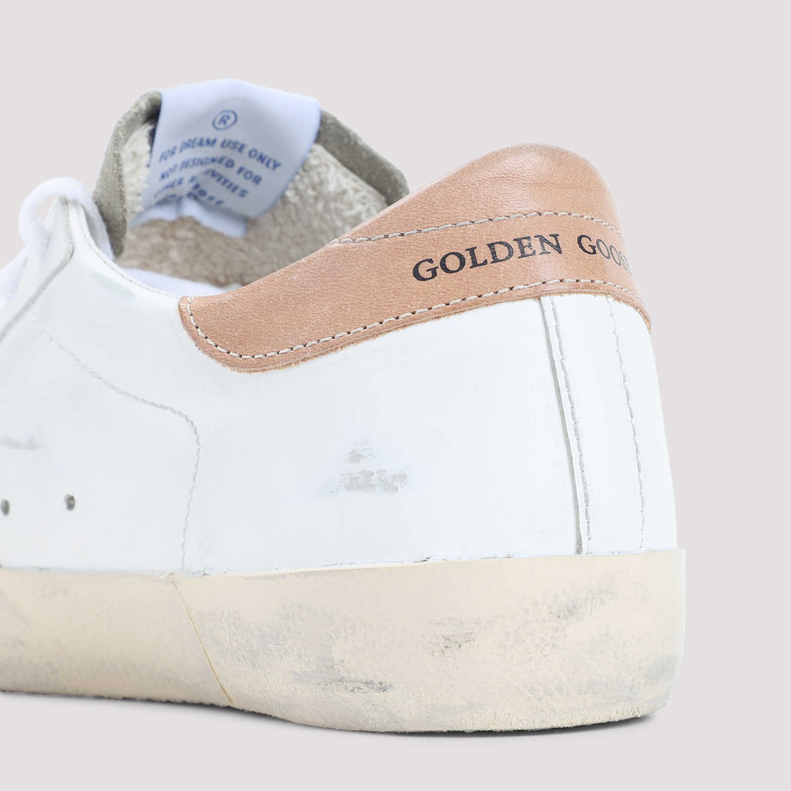Golden Goose White Leather Low-top Sneakers With Contrasting Accents In White