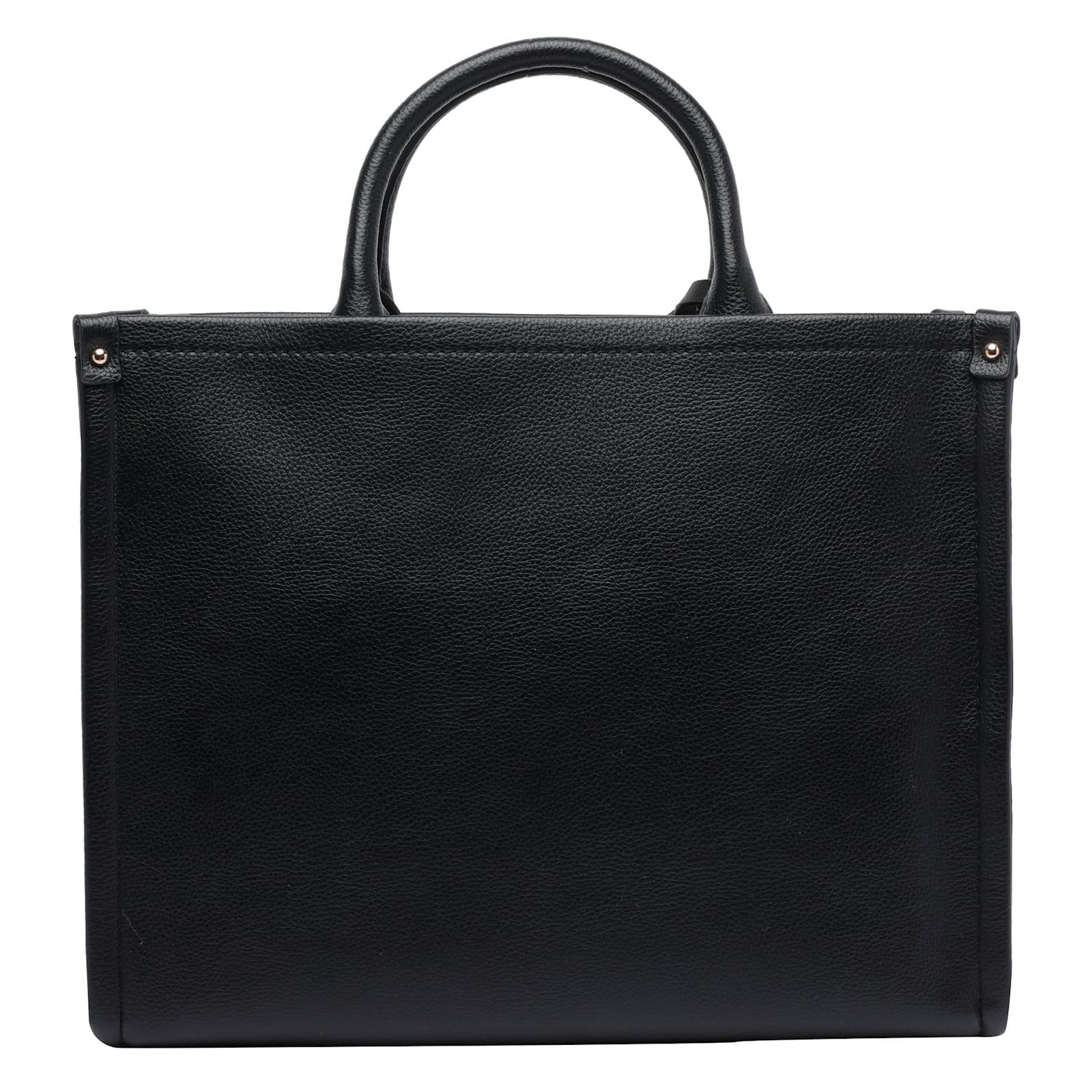 Liu •jo Structured Black Handbag With Metallic Logo In Multi