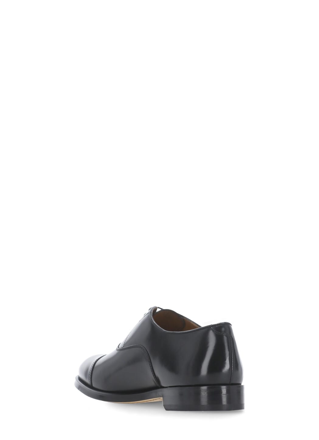 Doucal's High-shine Black Oxford Shoes With Lace-up Fastening In Black