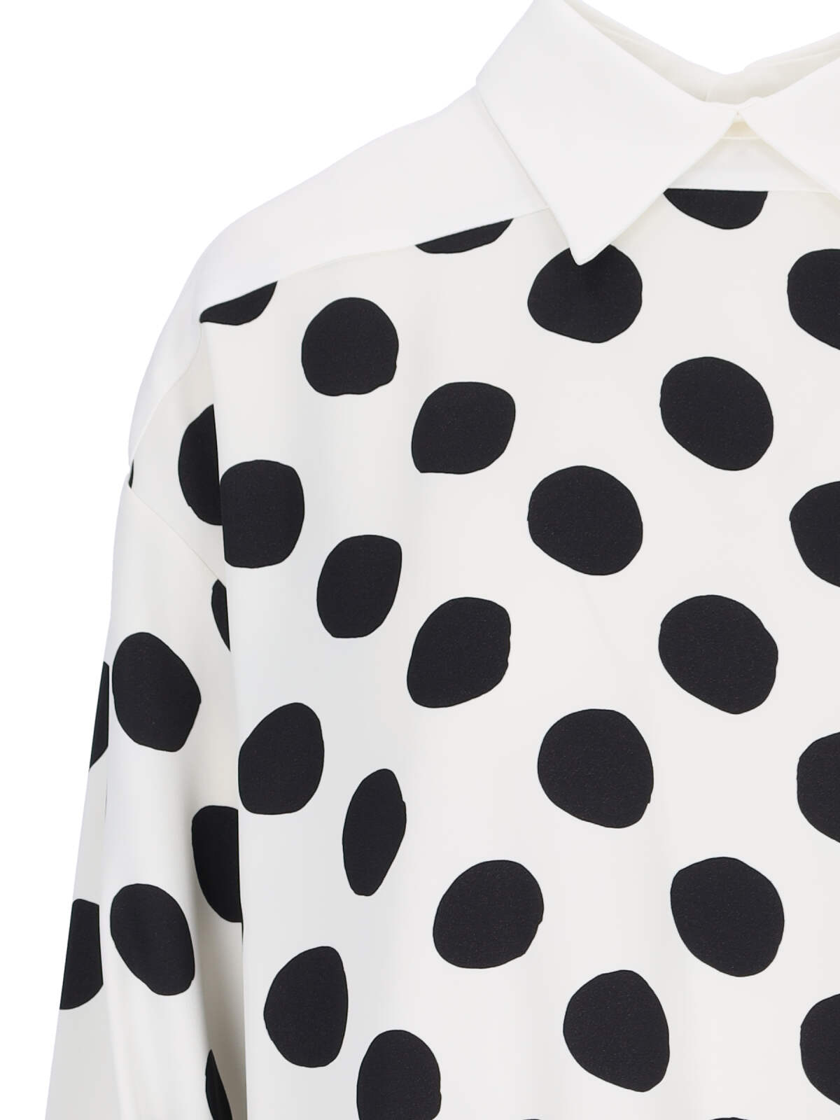 Marni Womens Iris Blue Polka Dot Curved-hem Stretch-woven Mini Dress In White