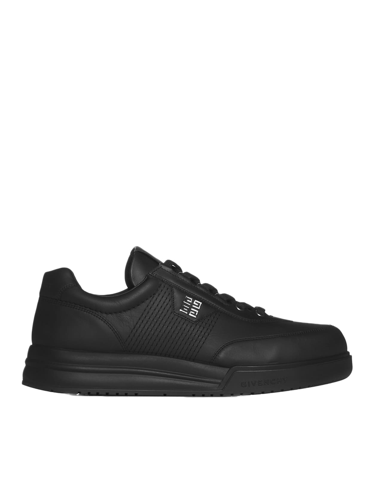 GIVENCHY MAN G4 SNEAKERS IN BLACK LEATHER