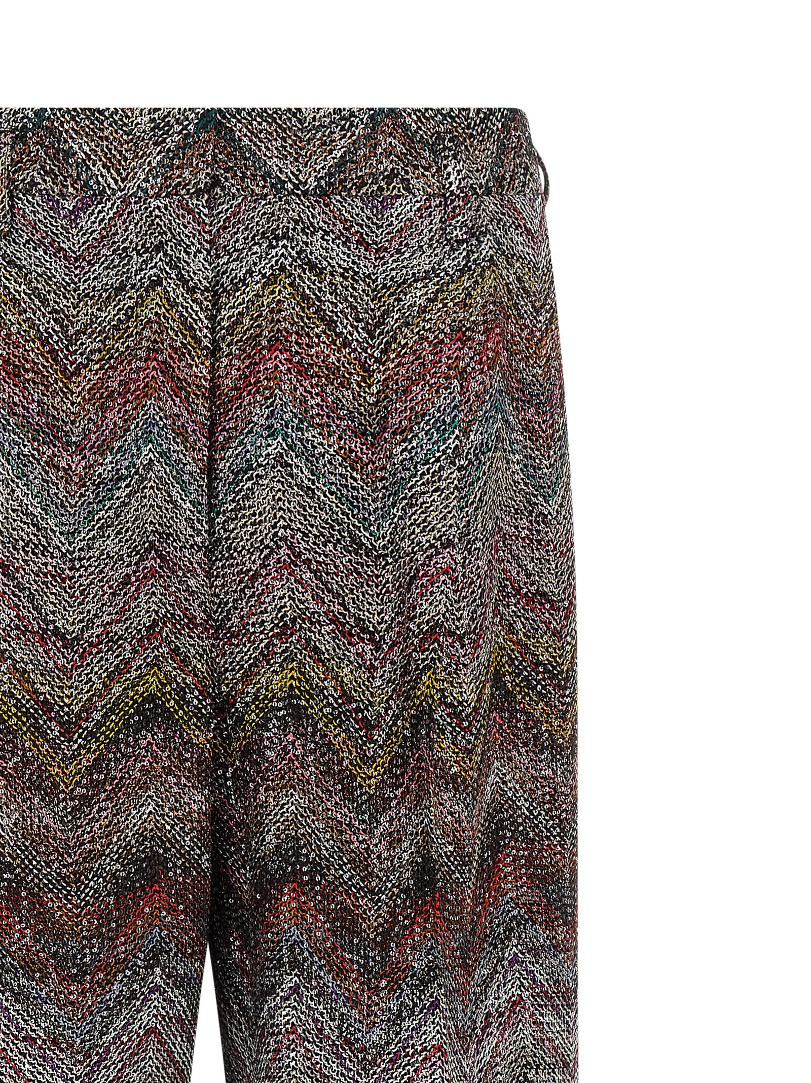 Missoni Zigzag Sequin Pants Multicolor In Gray