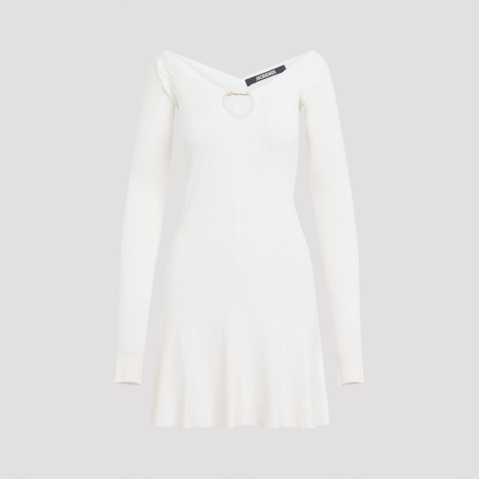 Shop Jacquemus La Mini Robe Pralu Mini Dress In Off White