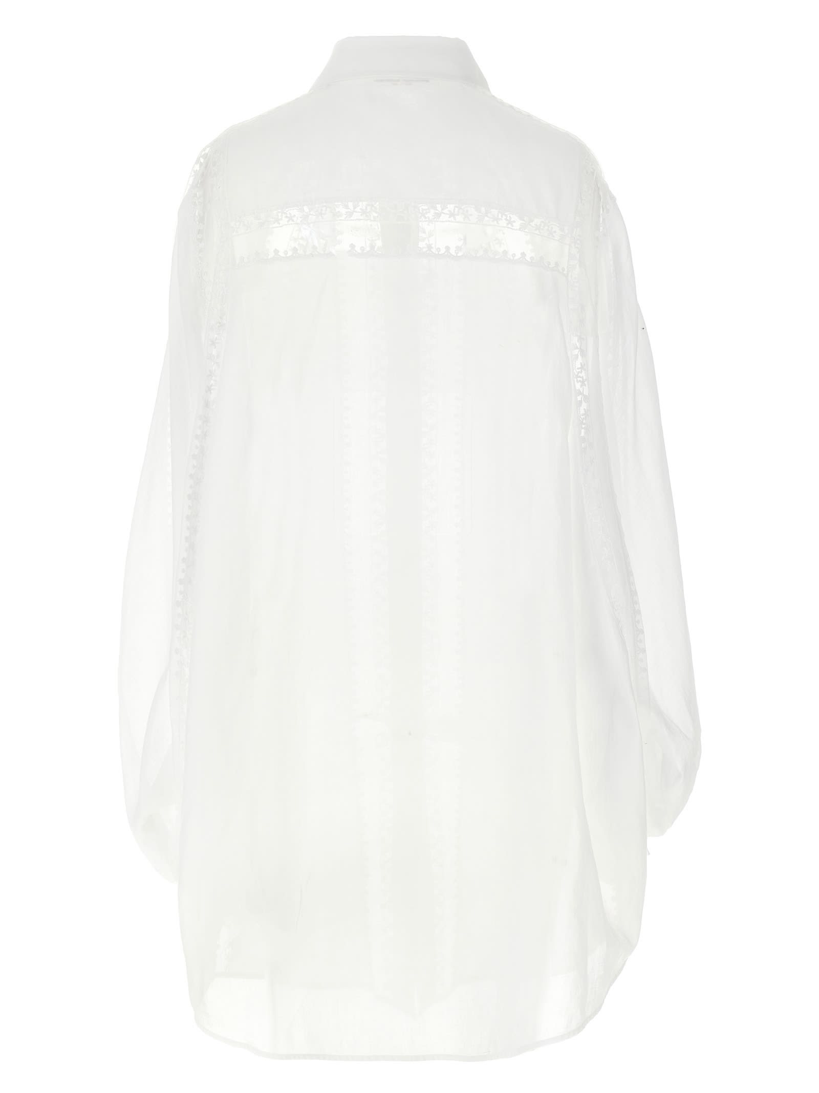 ERMANNO SCERVINO MACRAMÉ TULLE SHIRT