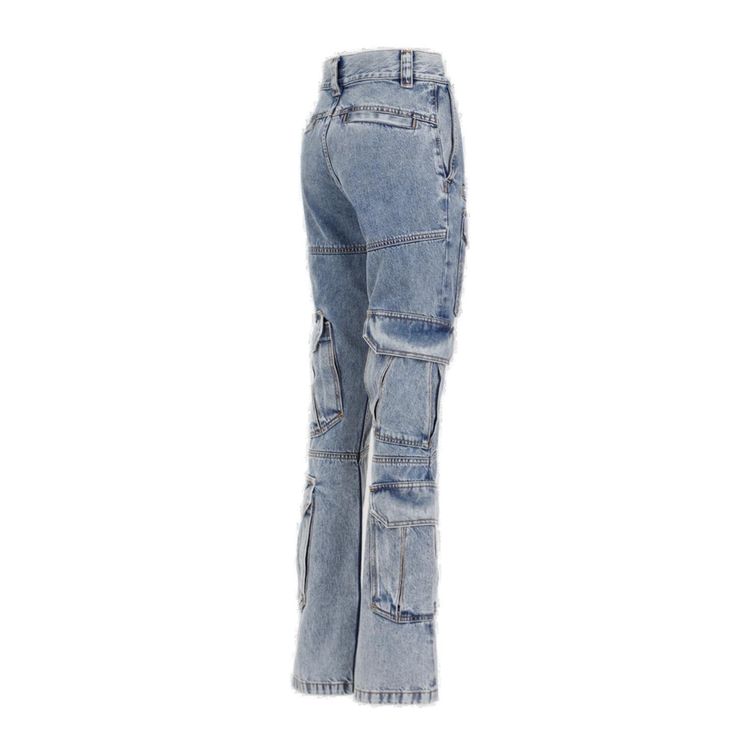 Shop Givenchy Cargo Jeans In Clear Blue