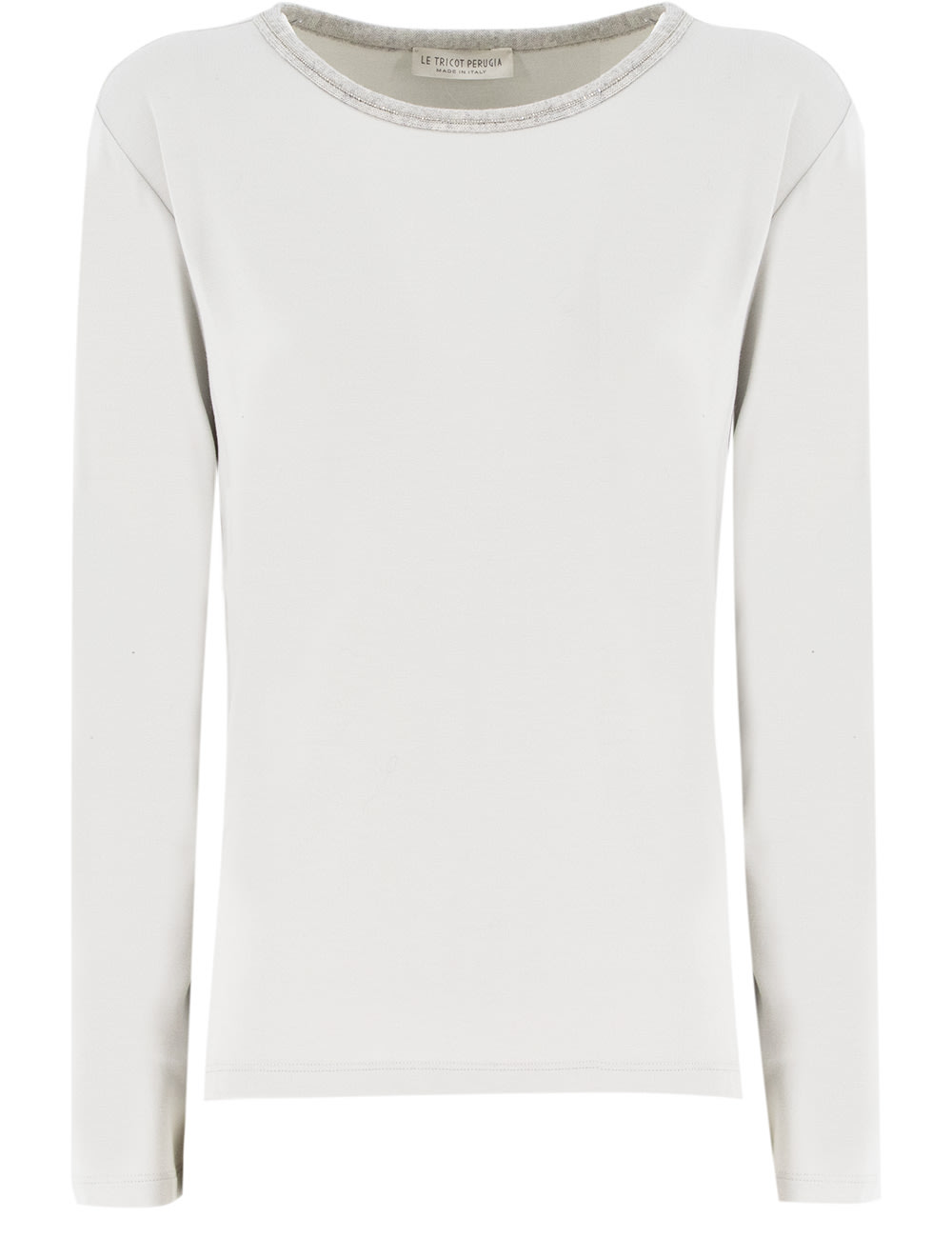 Shop Le Tricot Perugia Shirt In Smoke Light Grey Melange