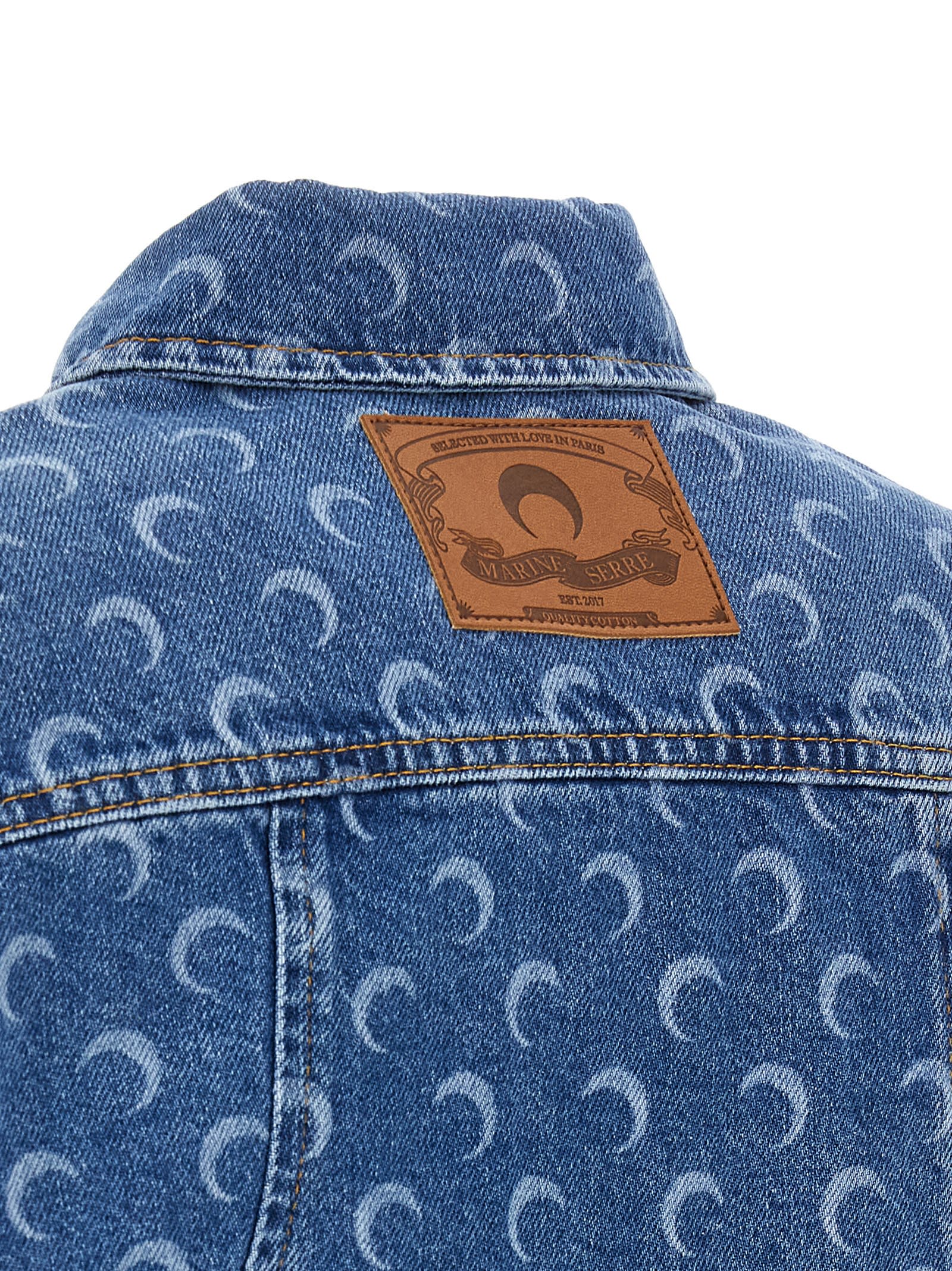 Marine Serre Moon Jacket In Blue