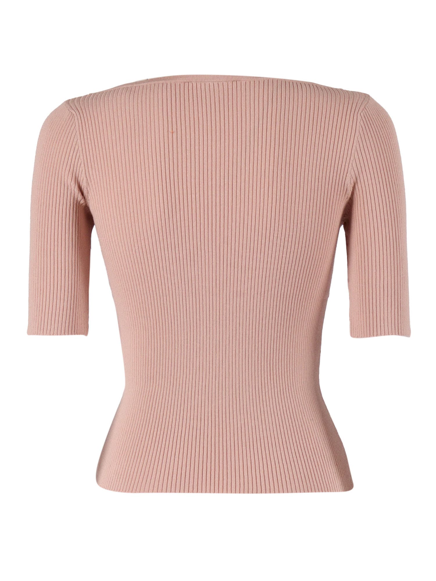 Weekend Max Mara Waser Ribbed T-shirt In Pink