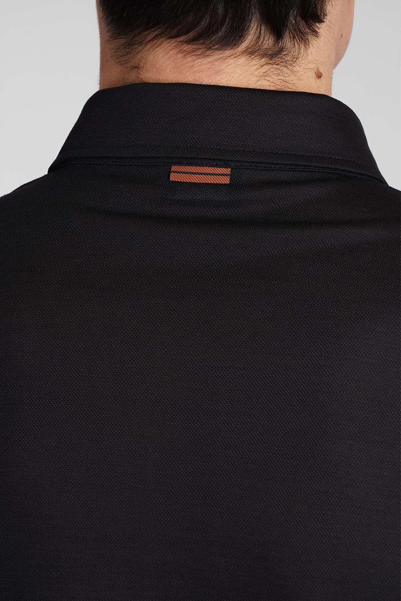 Shop Zegna Polo In Black Wool