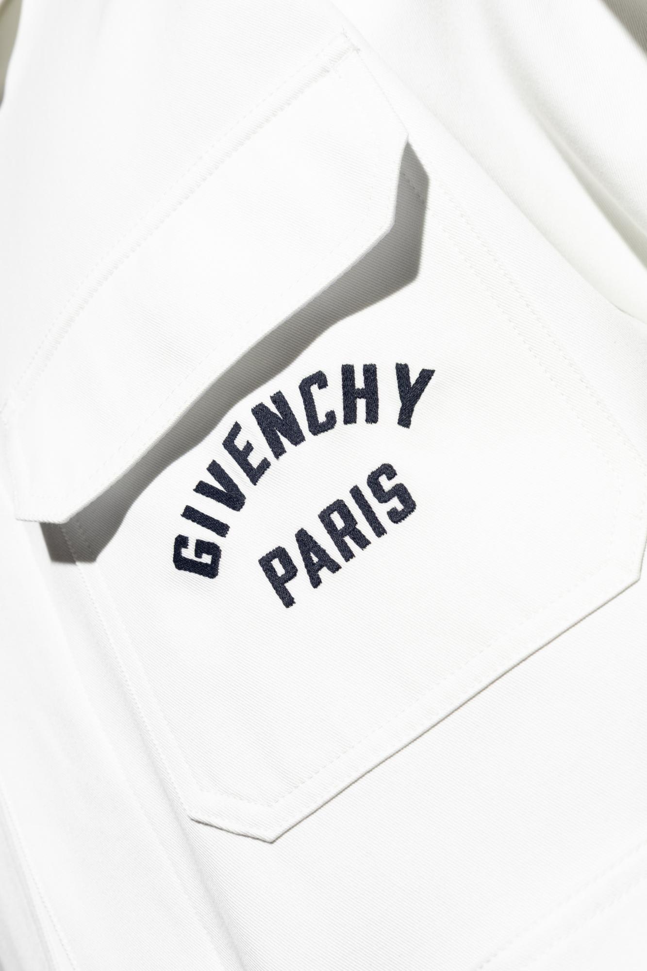 Givenchy Relaxed Fit Jacket With Front Pockets And Long Sleeves In Neutral