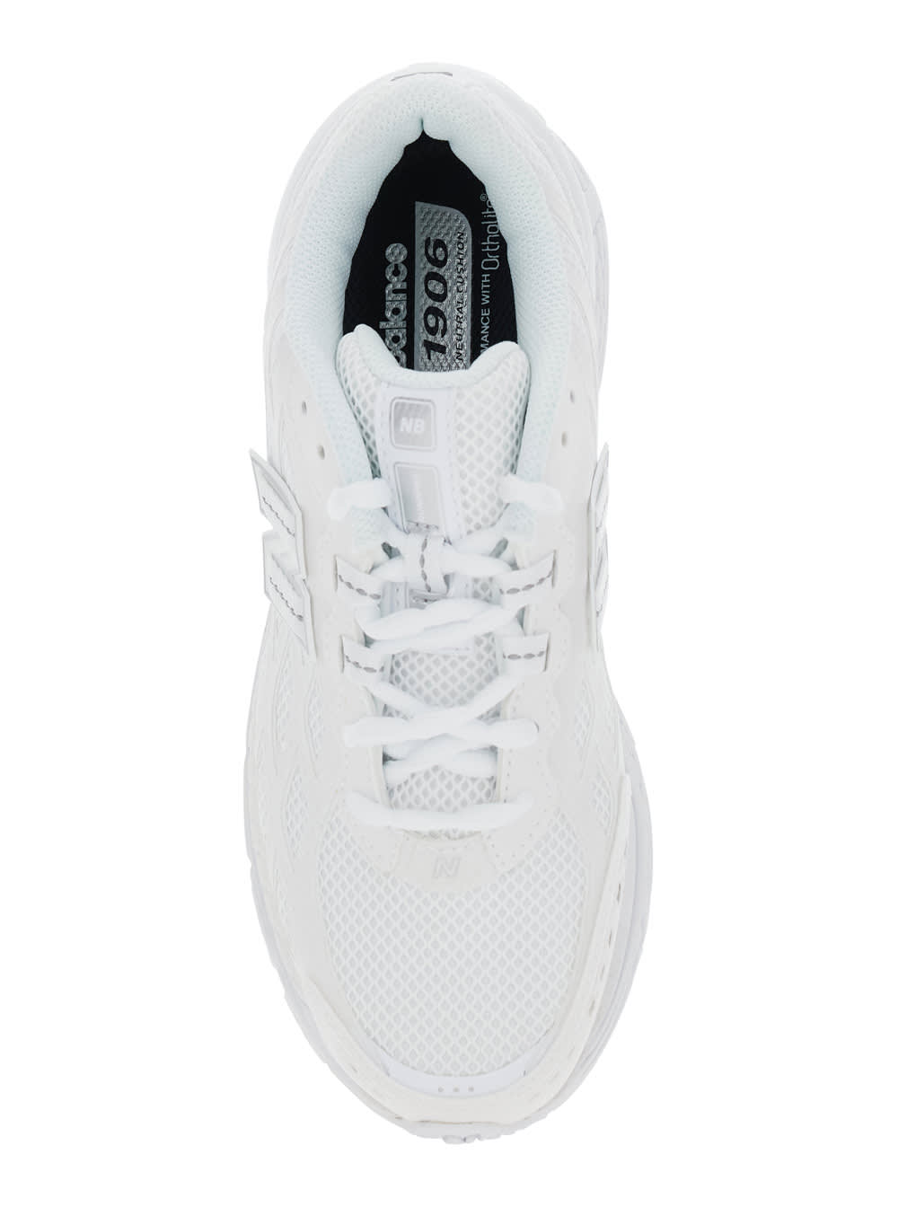New Balance 1906 White Sneaker With Mesh Design And Side Logo In Tech Fabric Unisex In White