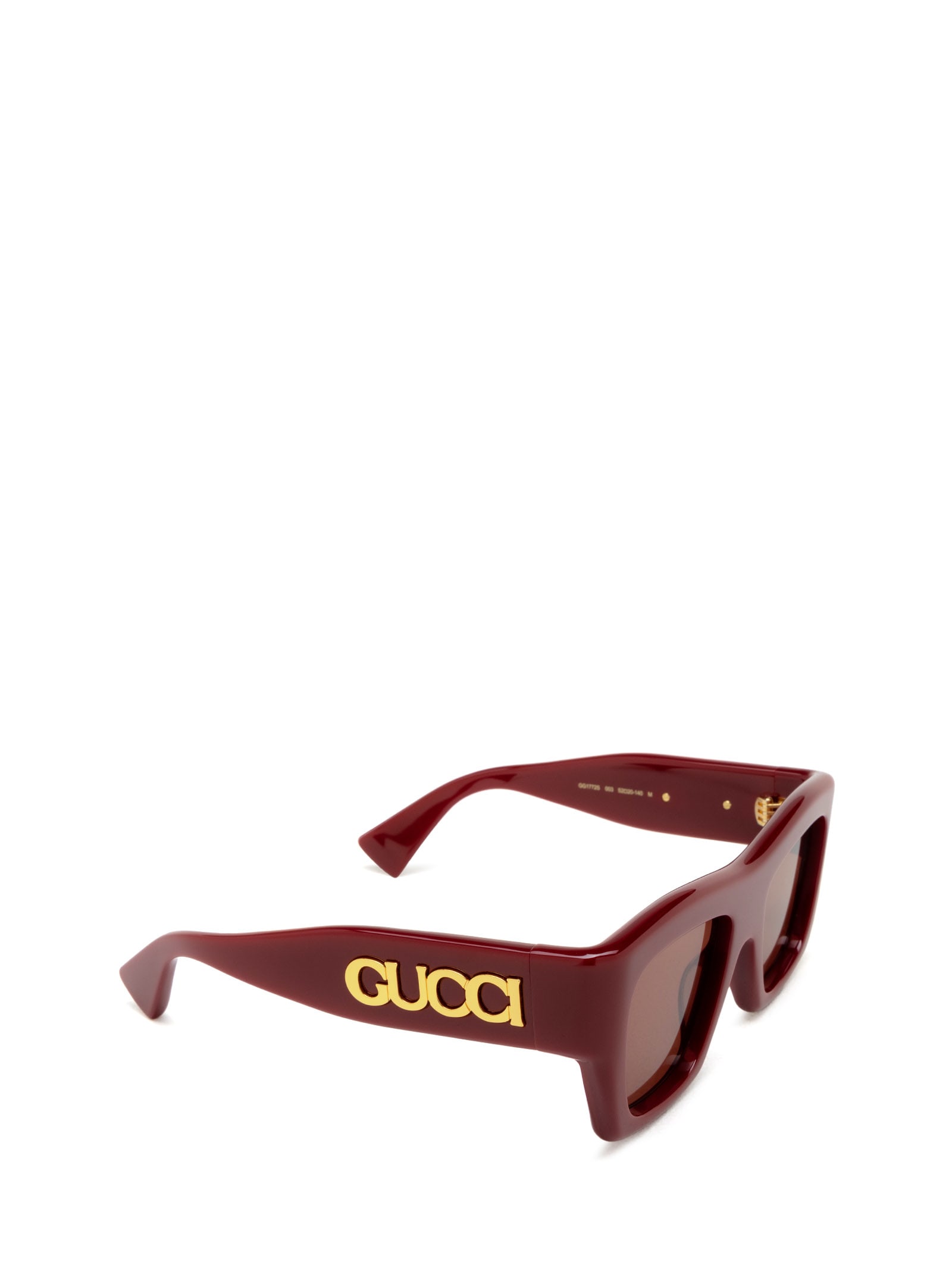 Shop Gucci Gg1772s Burgundy Sunglasses