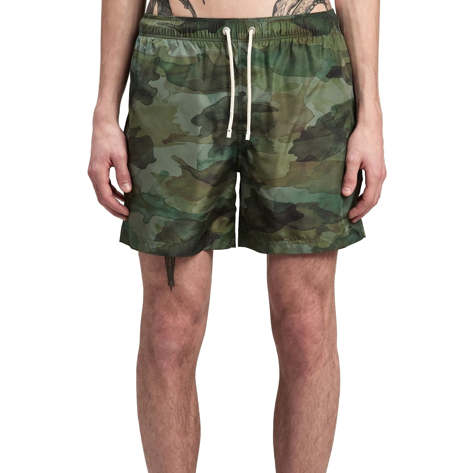 Palm Angels Camouflage Printed Swimming Trunks