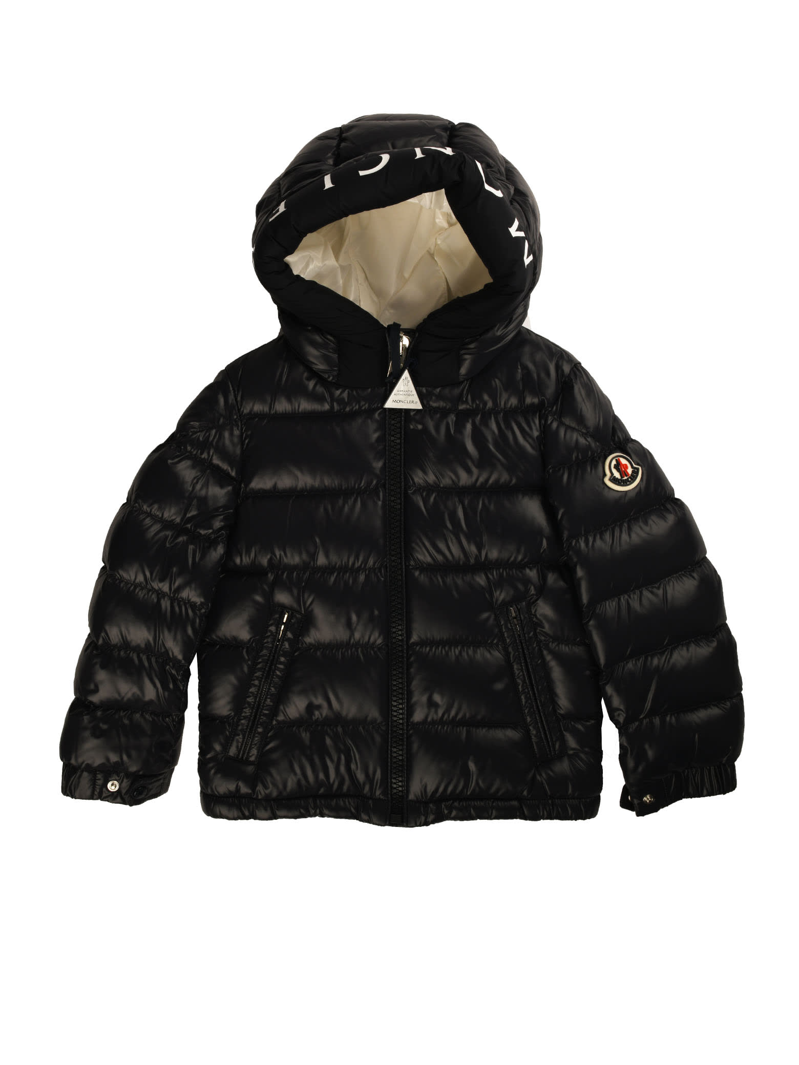Moncler Blue Jacket With Hood And Writing