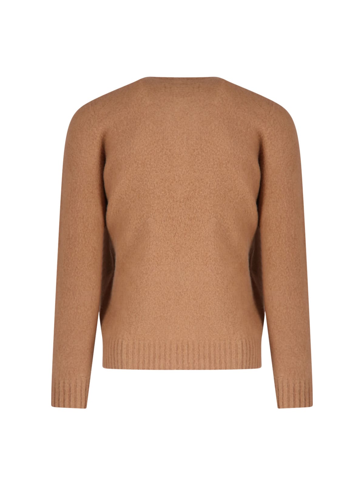 Drumohr Merino Wool Crew-neck Sweater In Brown