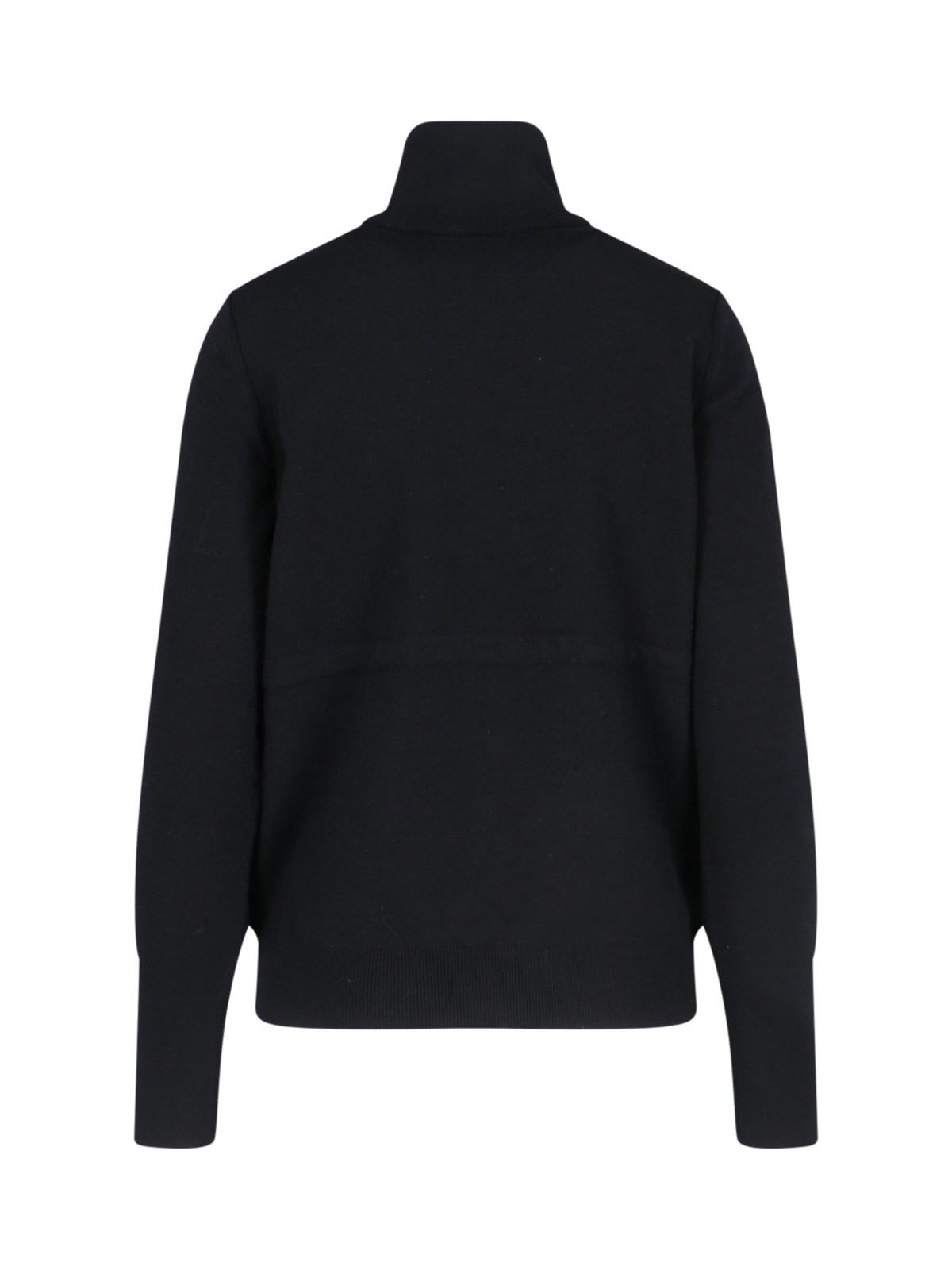 Shop Moncler Padded Zip Cardigan In Black