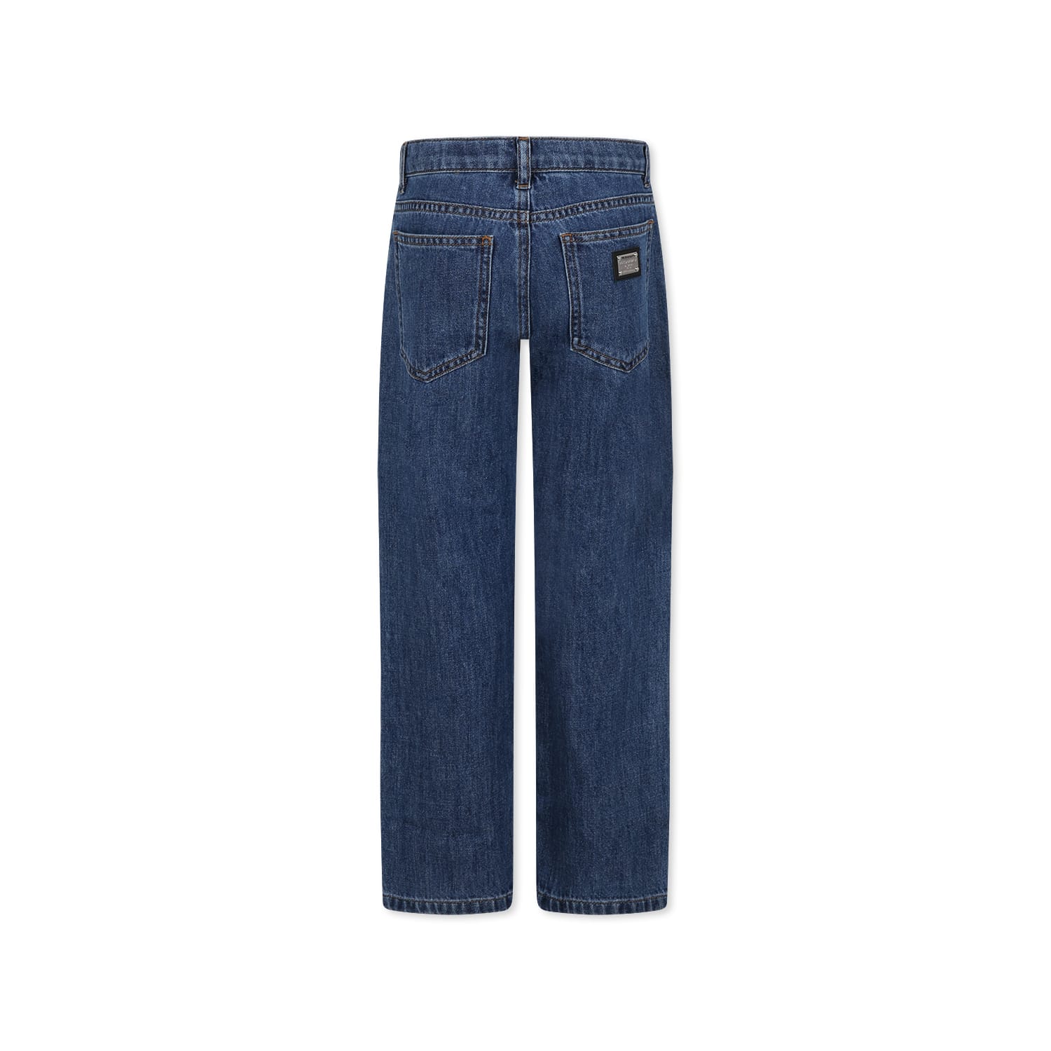 Dolce & Gabbana Denim Jeans For Kids With Logo In Denim
