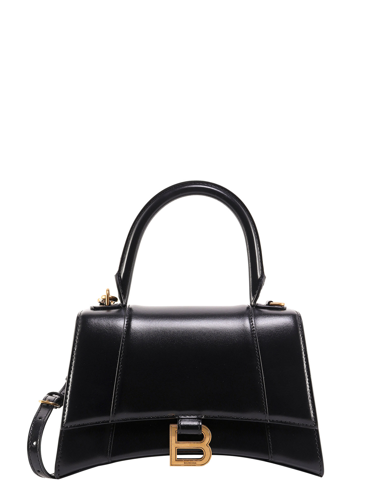 Shop Balenciaga Hourglass Handbag In Black