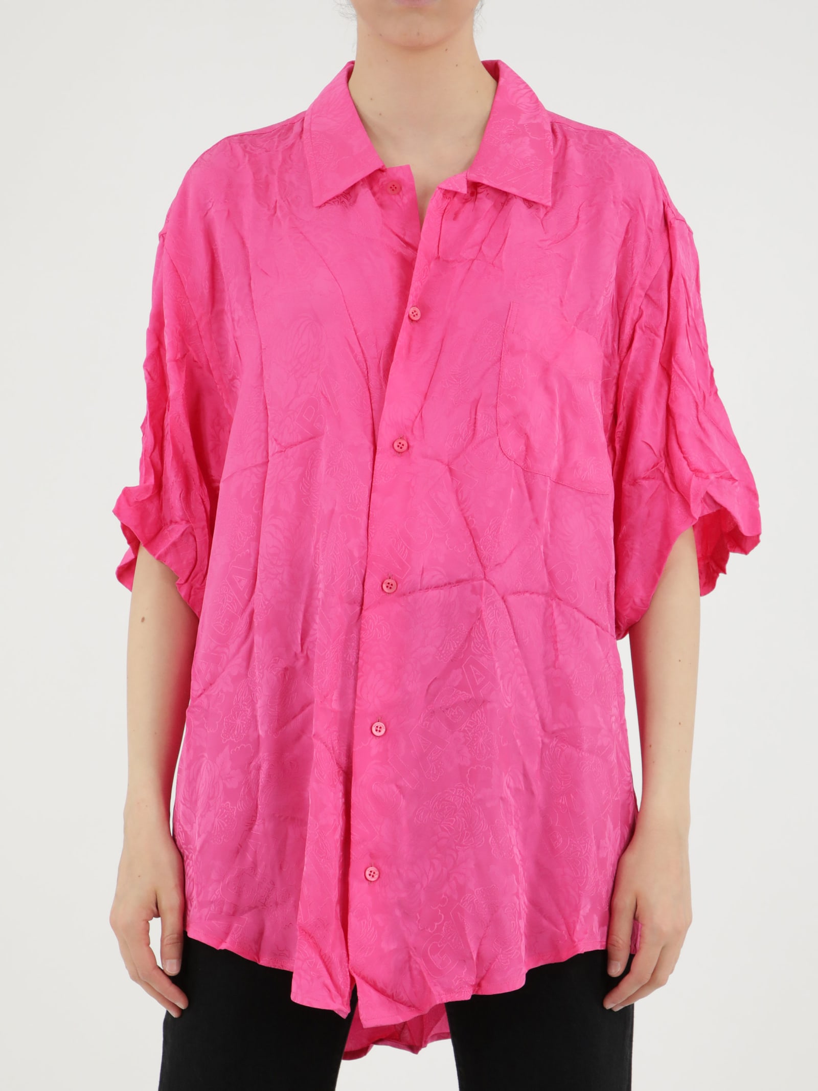 Balenciaga Jacquard Pink Shirt