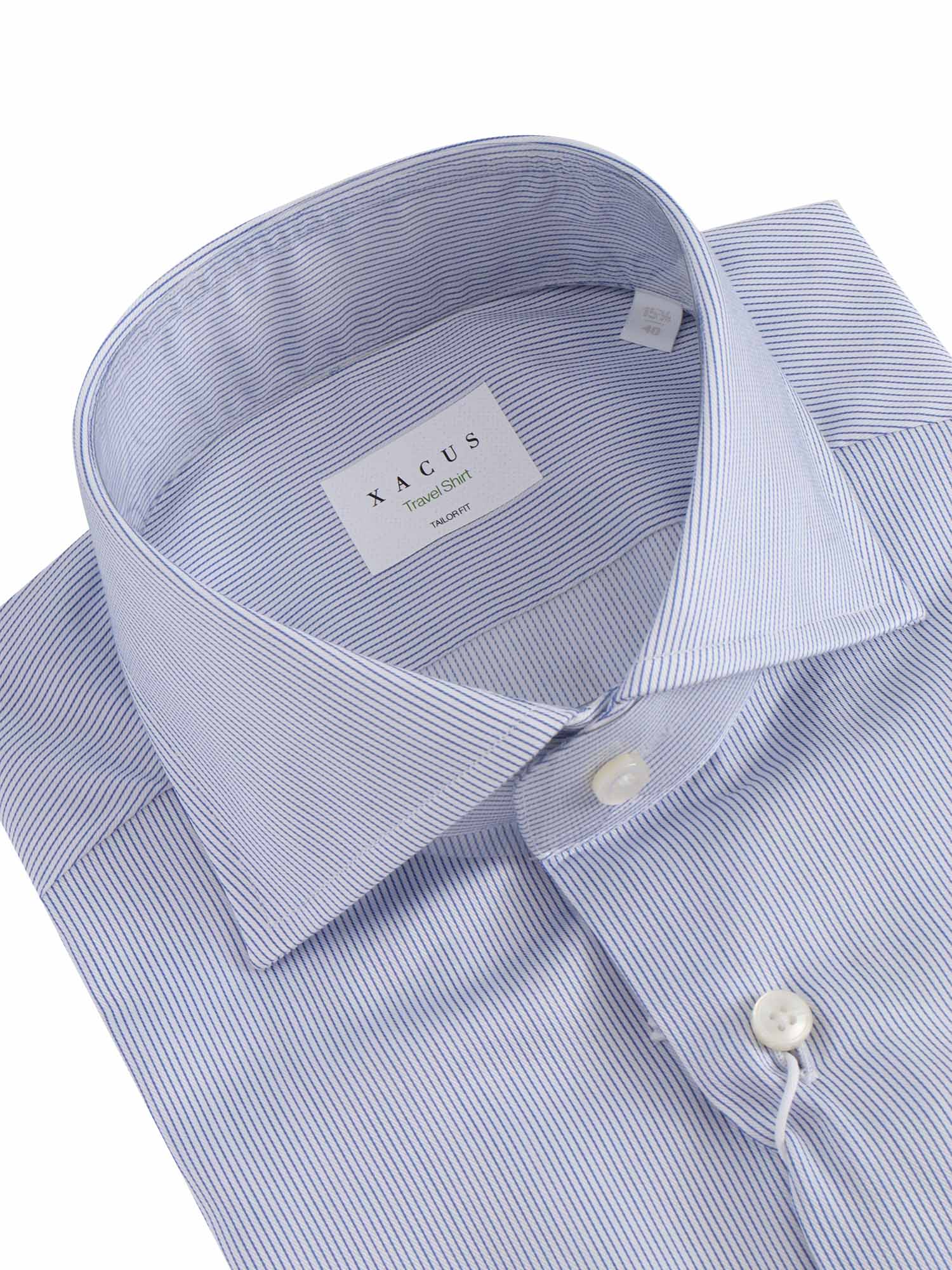 Xacus Light Blue Striped Shirt In Multicolor