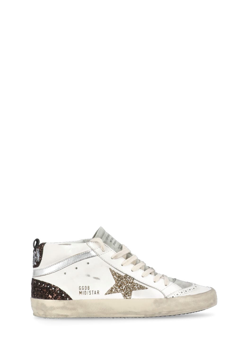 Shop Golden Goose Mid Star Sneakers In White