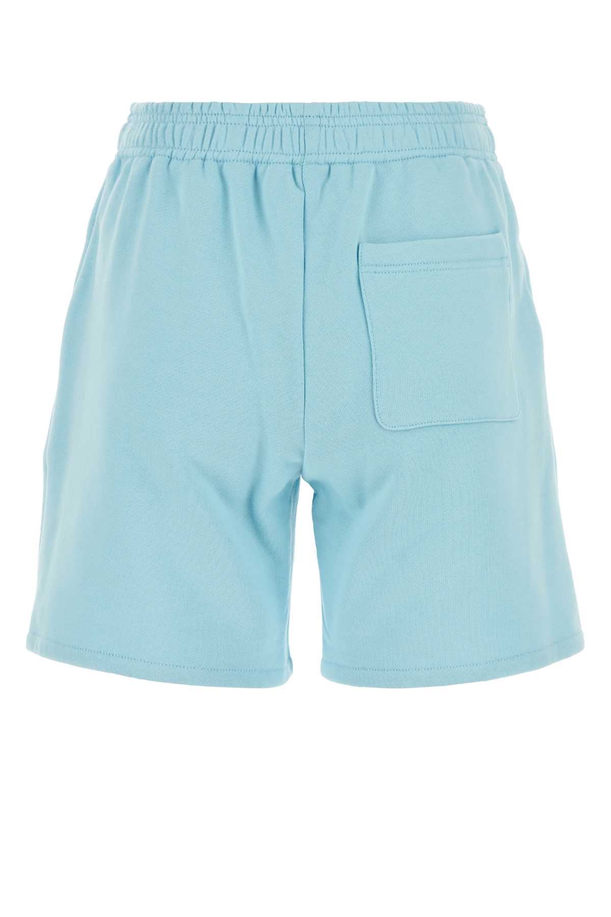 Versace 1978 Re-edition Brushed Jersey Shorts In Blue