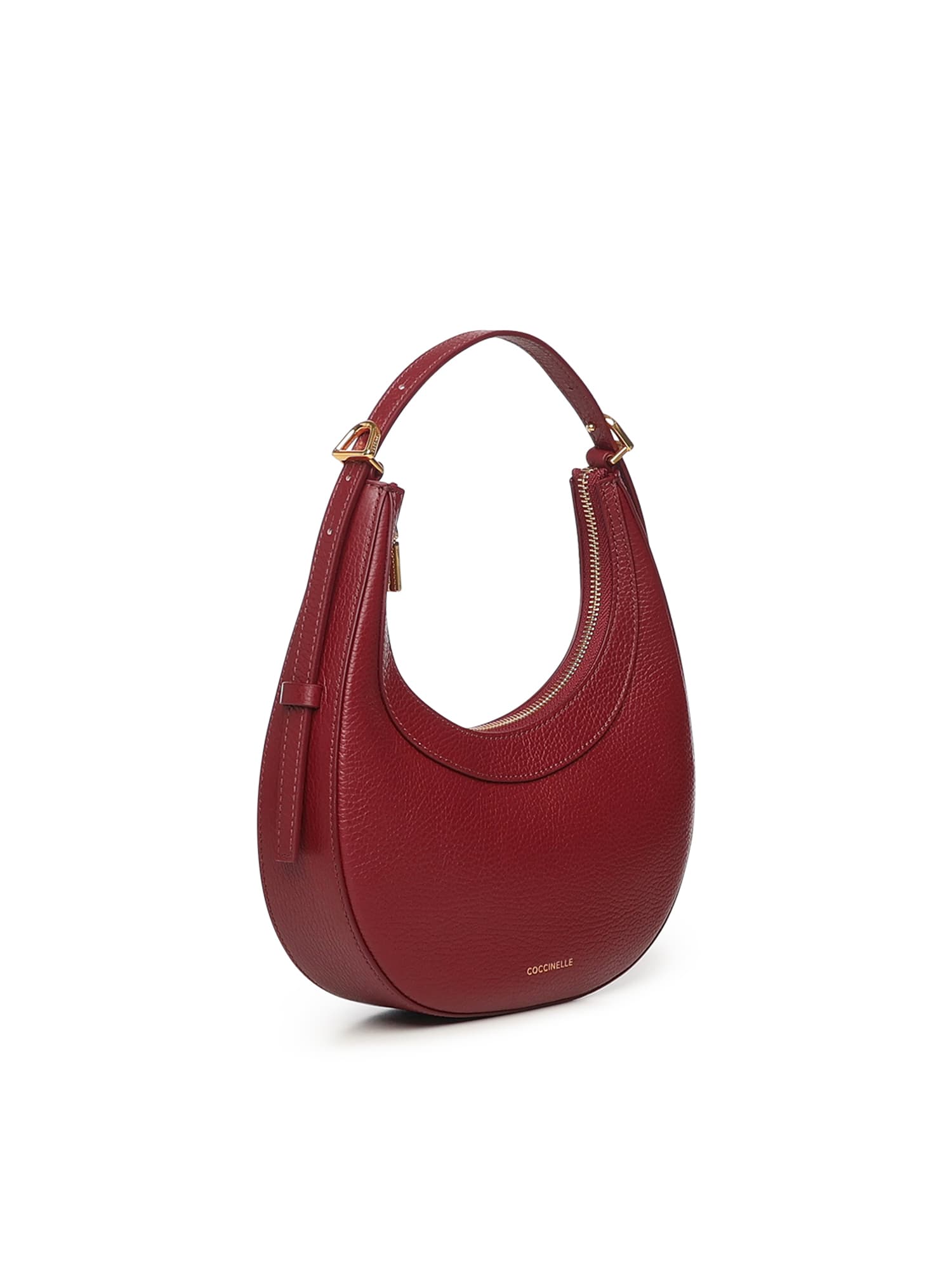 Coccinelle Whisper Crescent Top-handle Shoulder Bag In Red