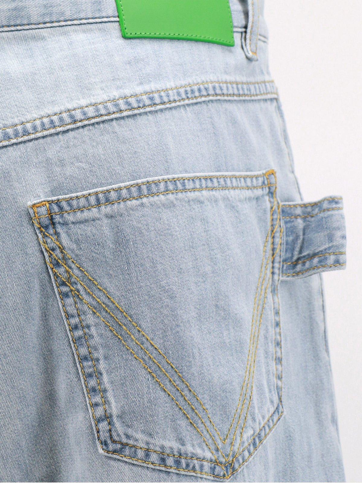 Shop Bottega Veneta Straight-leg Jeans In Light Bleach