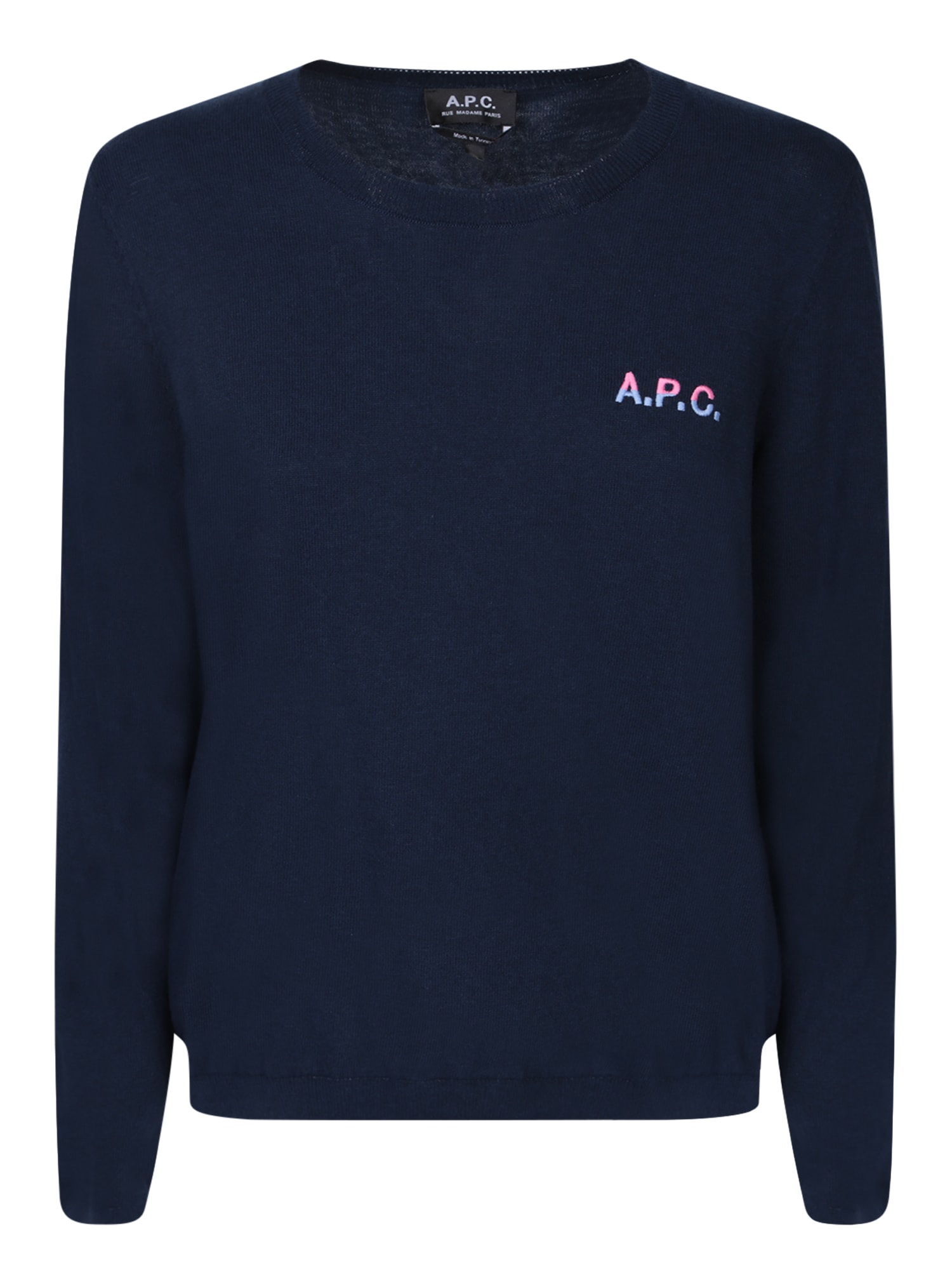 Shop Apc Albane Logo-embroiderd Jumper In Blue