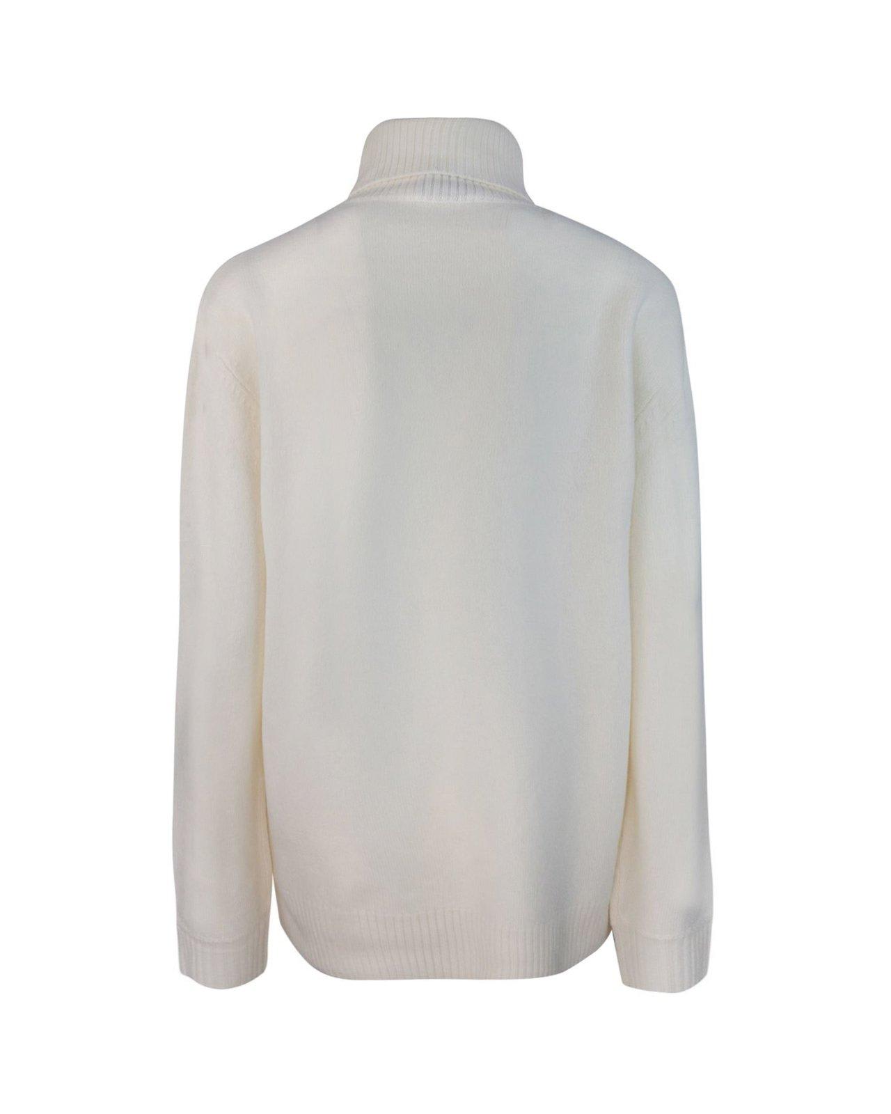 Shop Apc Turtleneck Long-sleeved Jumper In Aad Ecru