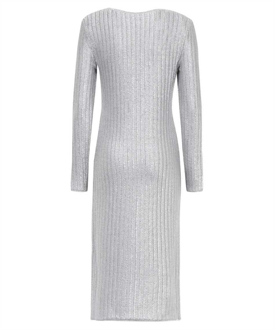 Shop Tom Ford Knit Midi-dress In Silver