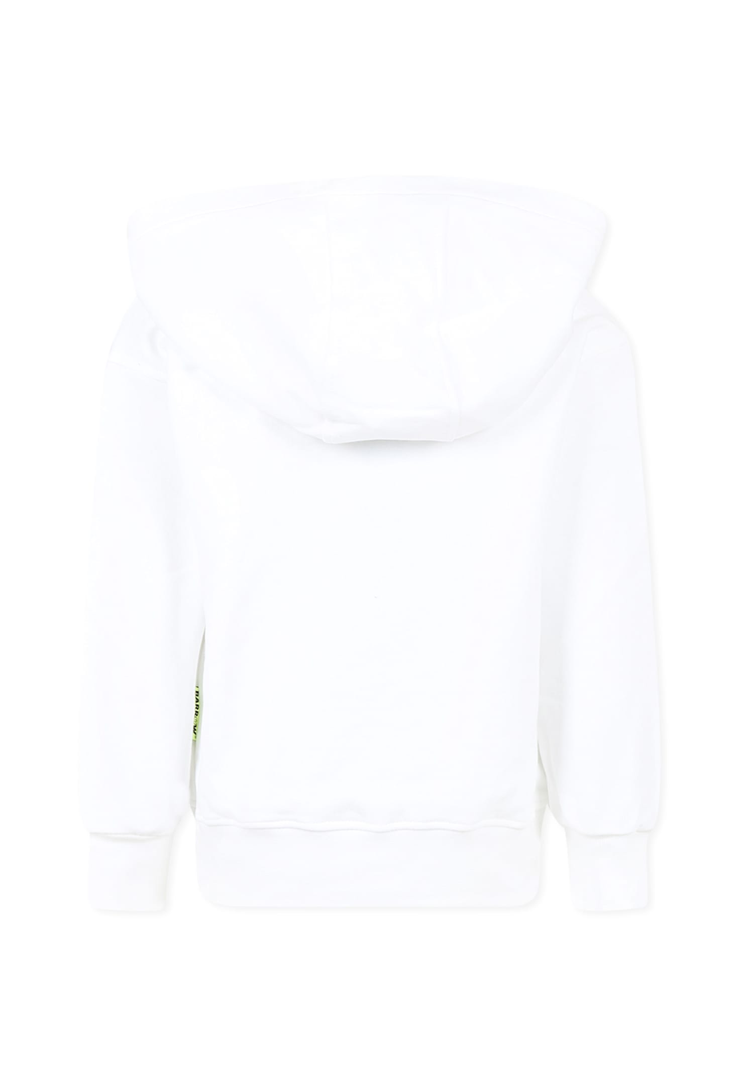 Barrow White Sweatshirt For Kids With Logo In White