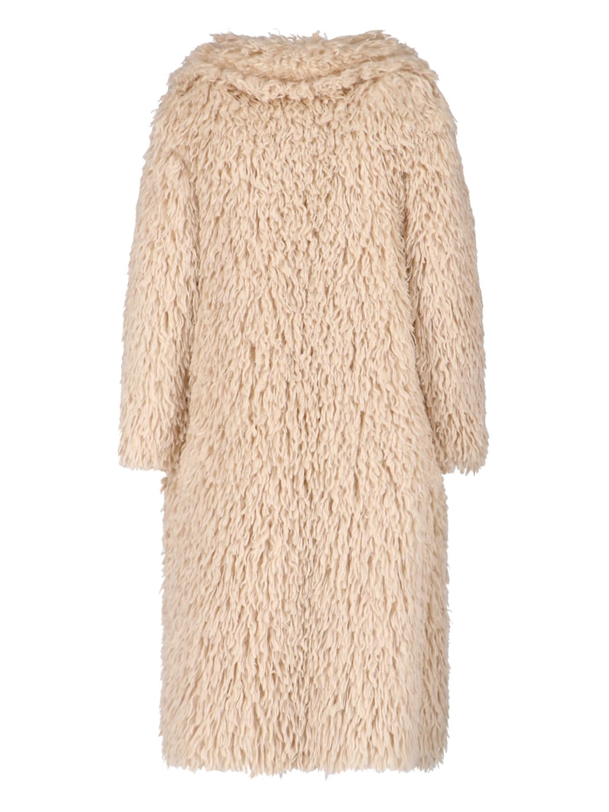Tagliatore Waist Belted Long Length Textured Hooded Jacket In Neutral