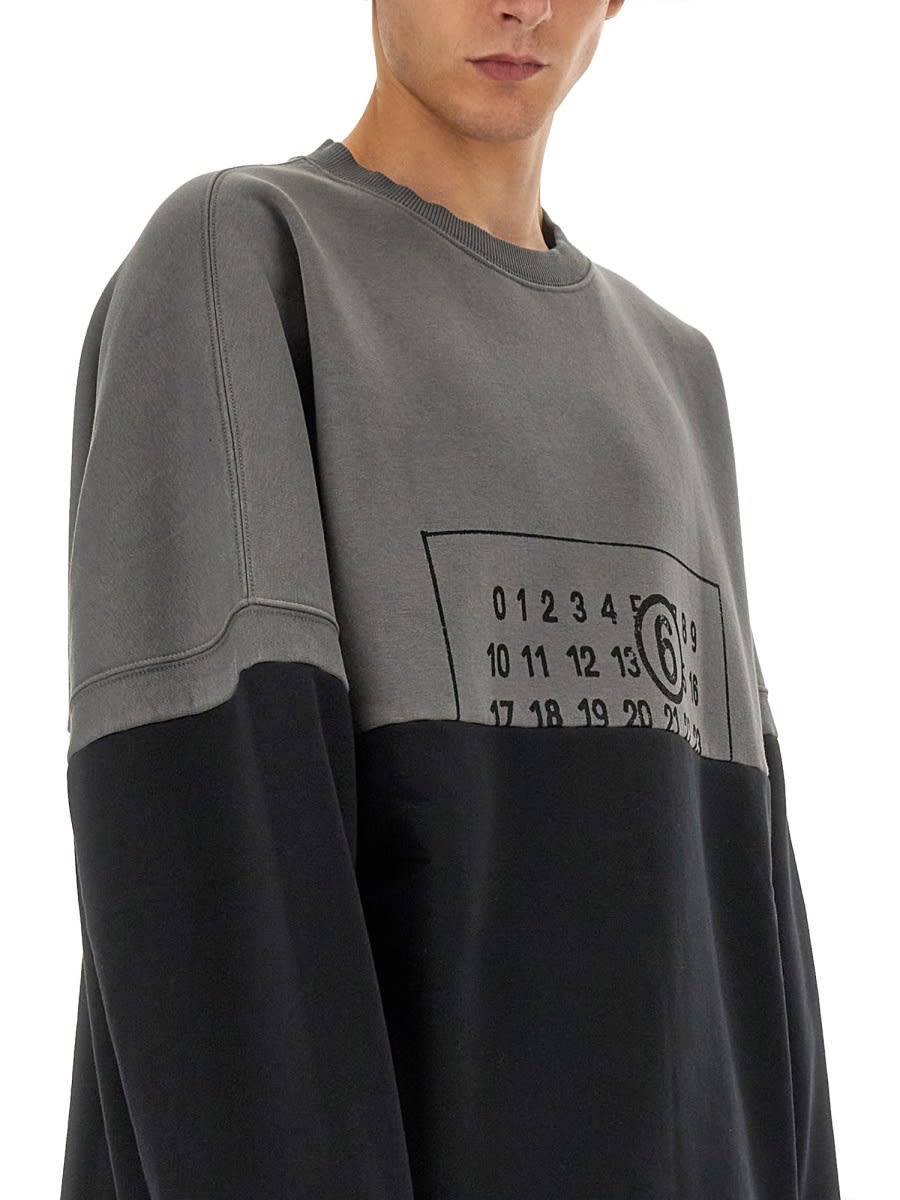 Shop Mm6 Maison Margiela Sweatshirt With Print In Multicolour