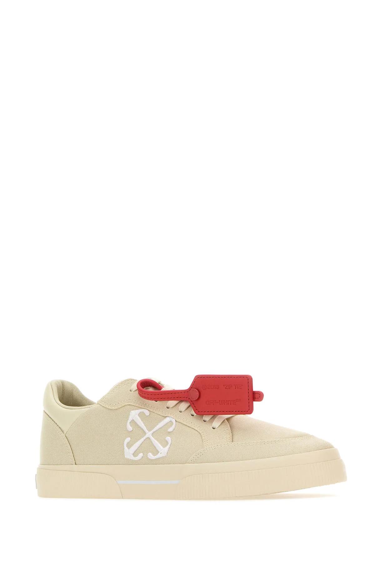 Shop Off-white Sand Canvas New Low Vulcanized Sneakers