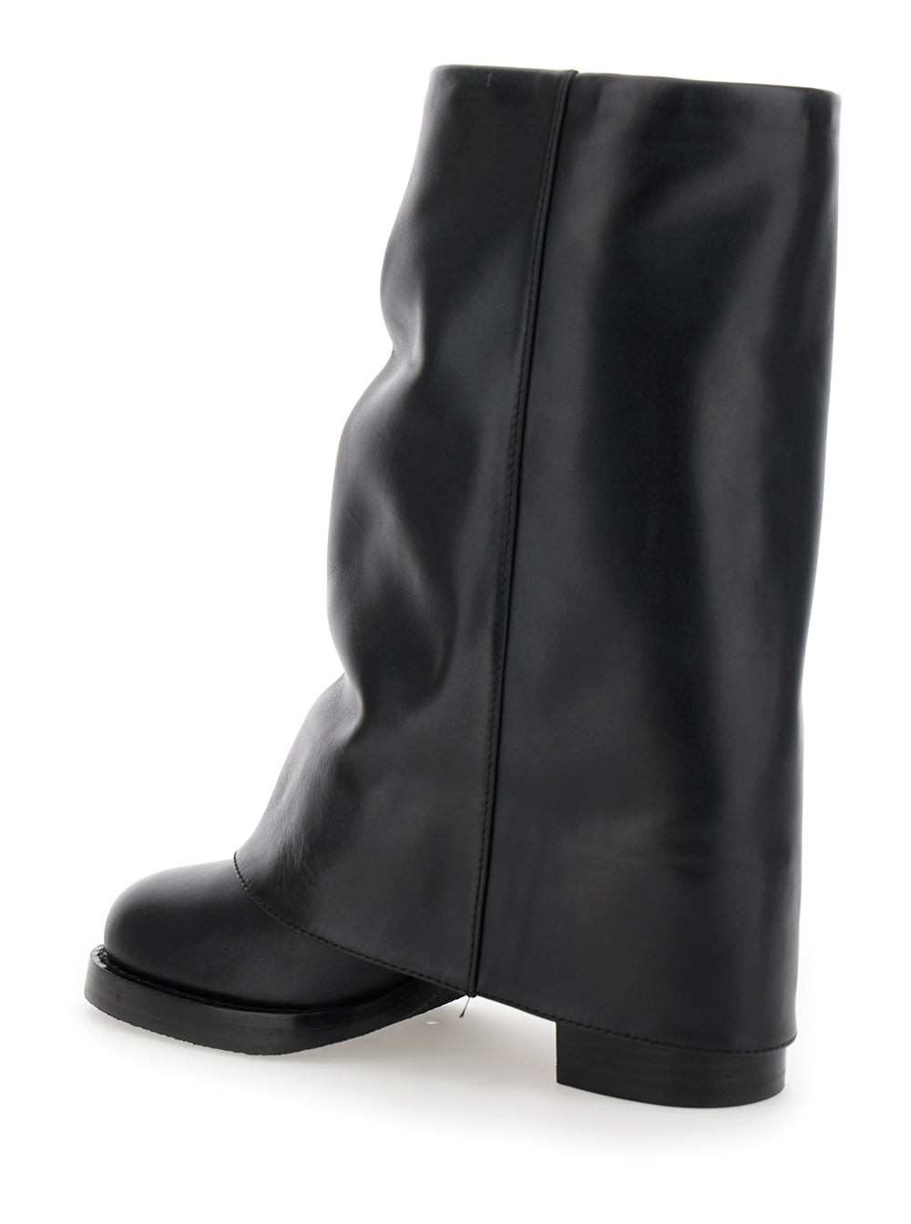 Paris Texas 'alexandra' Black Boots With Multilayered-design In Black