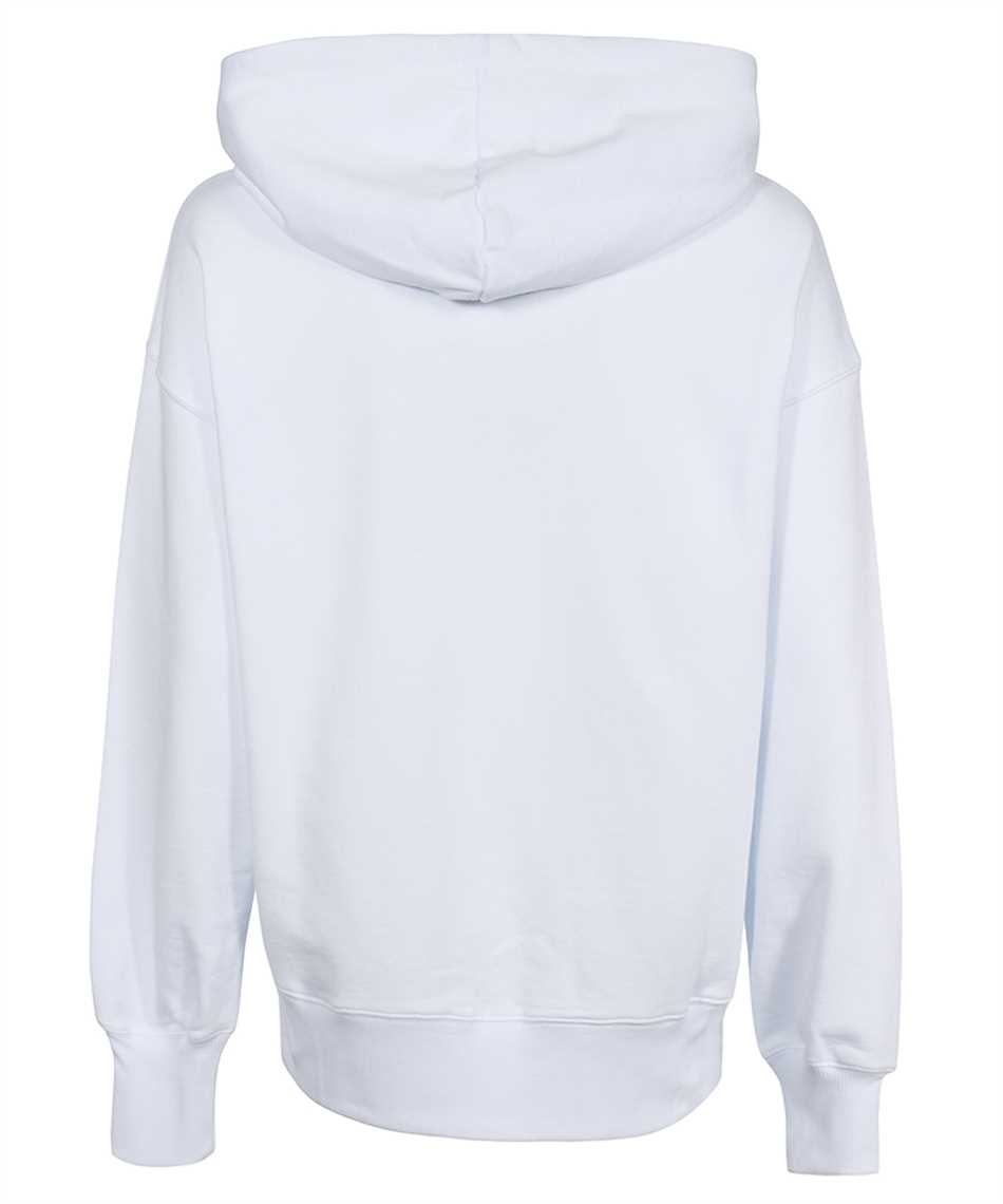 Msgm Cotton Hoodie In White