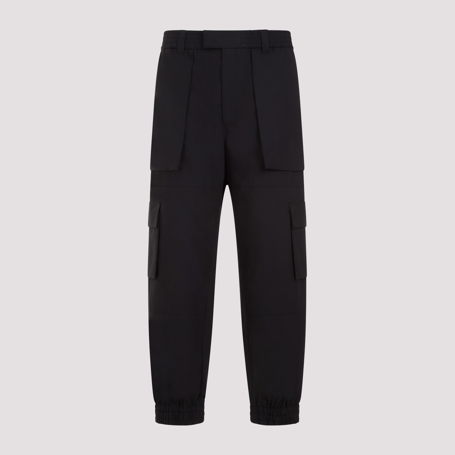 Shop Alexander Mcqueen Cotton Cargo Pants In Black