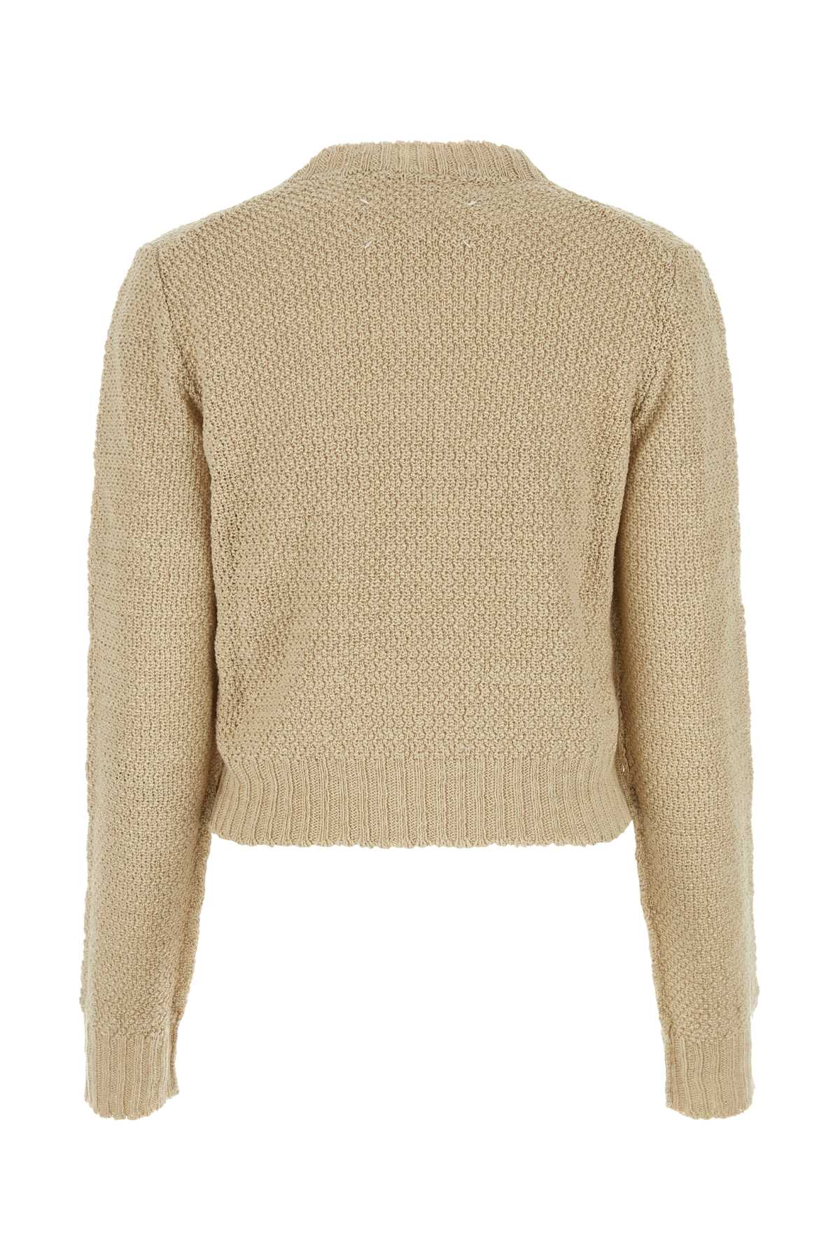 Shop Maison Margiela Beige Hemp Sweater In 113