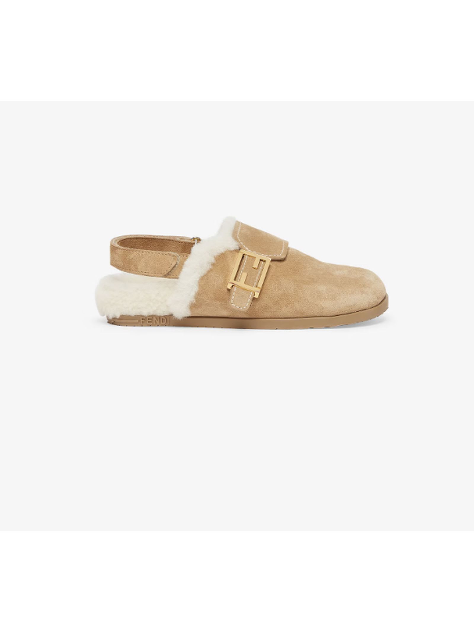 Fendi Kids Sandals Brown