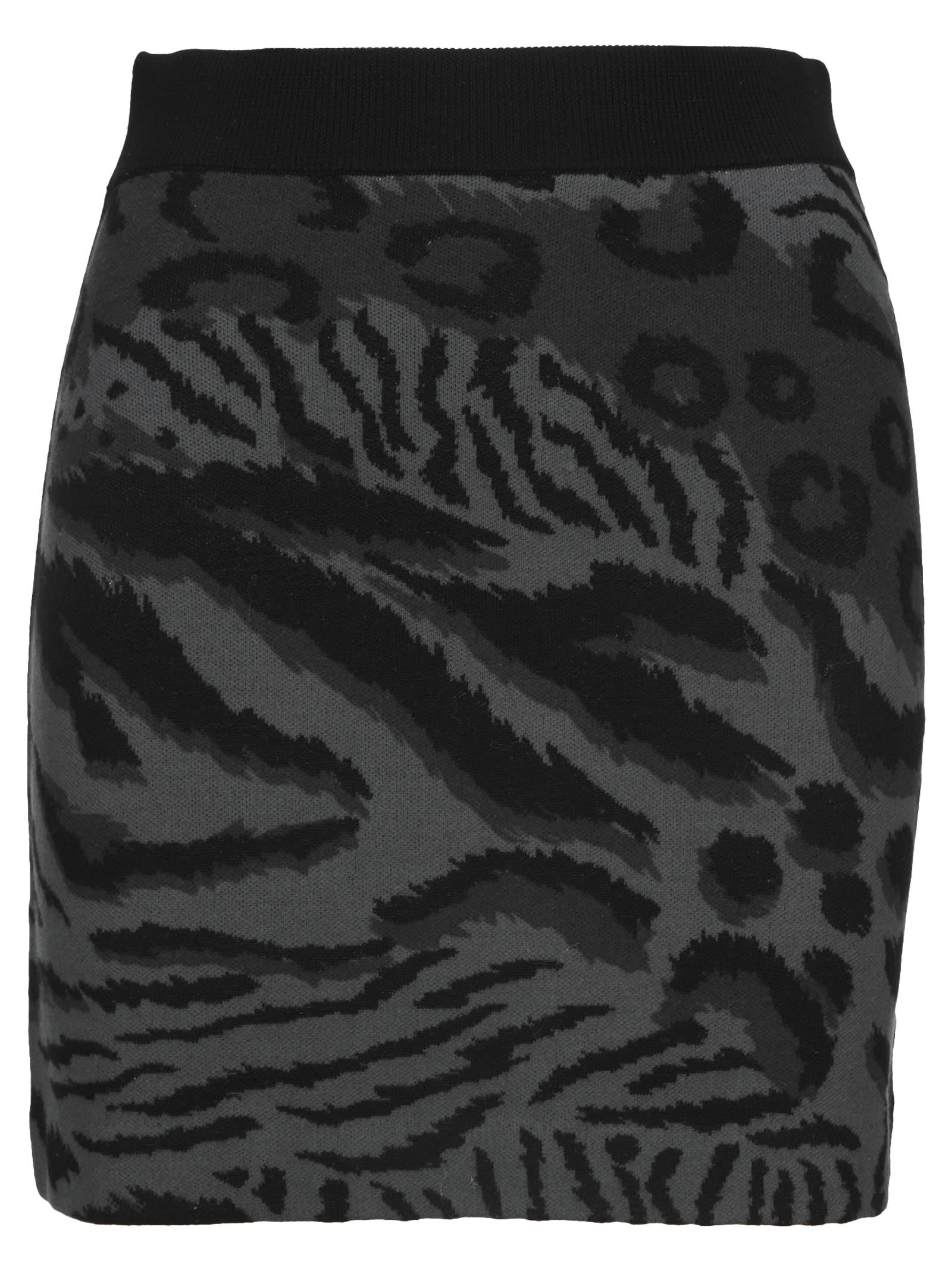 Kenzo cheetah Leopard Merino Wool Mini Skirt