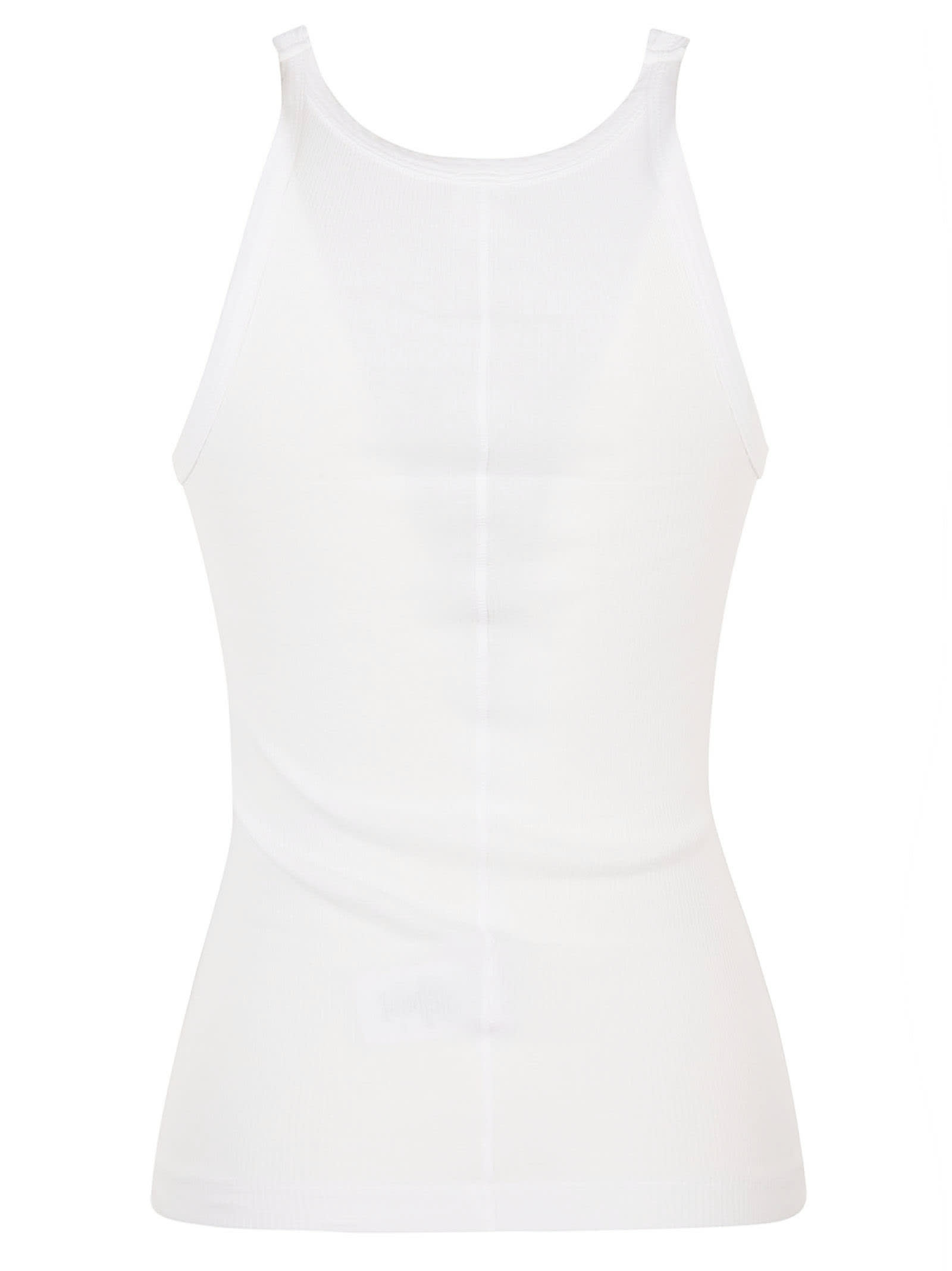 Shop Re/done Ribbed Tank In Optic White