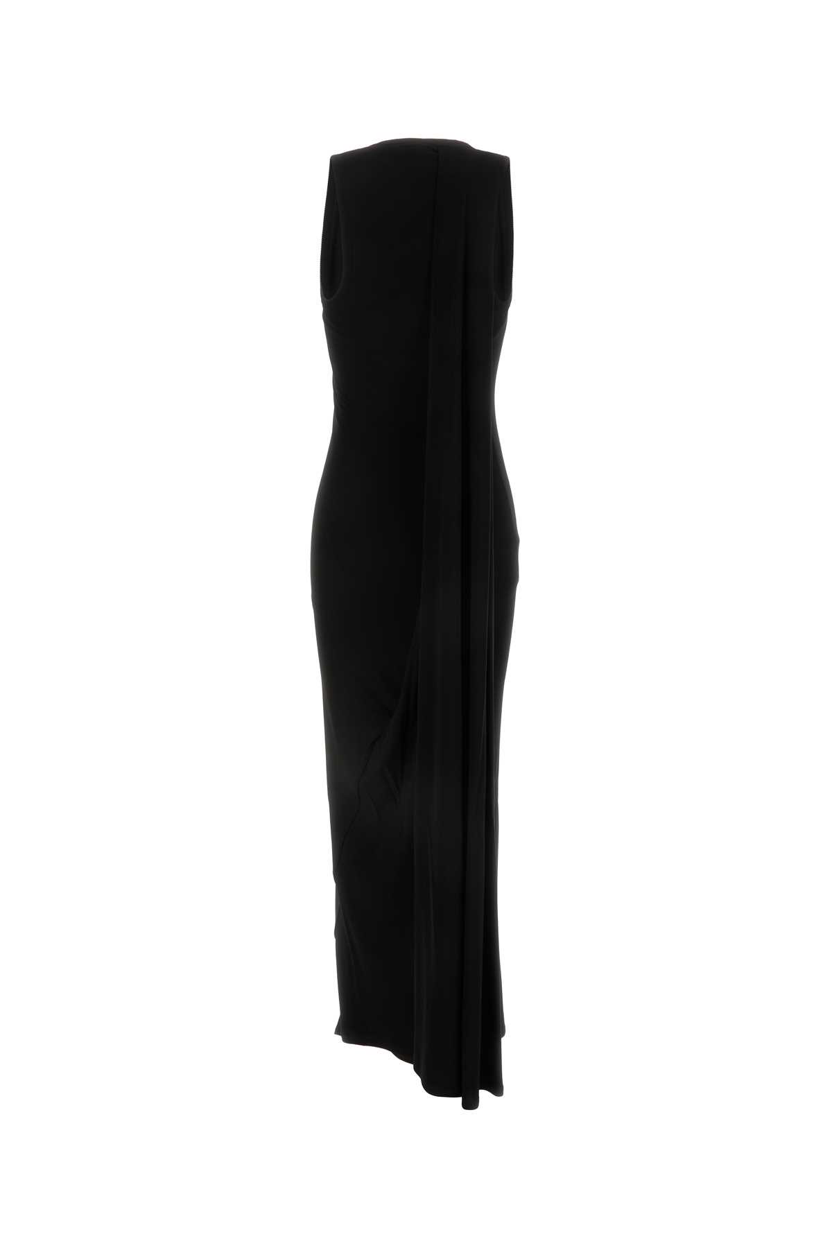 Shop Balenciaga Black Stretch Viscose Dress