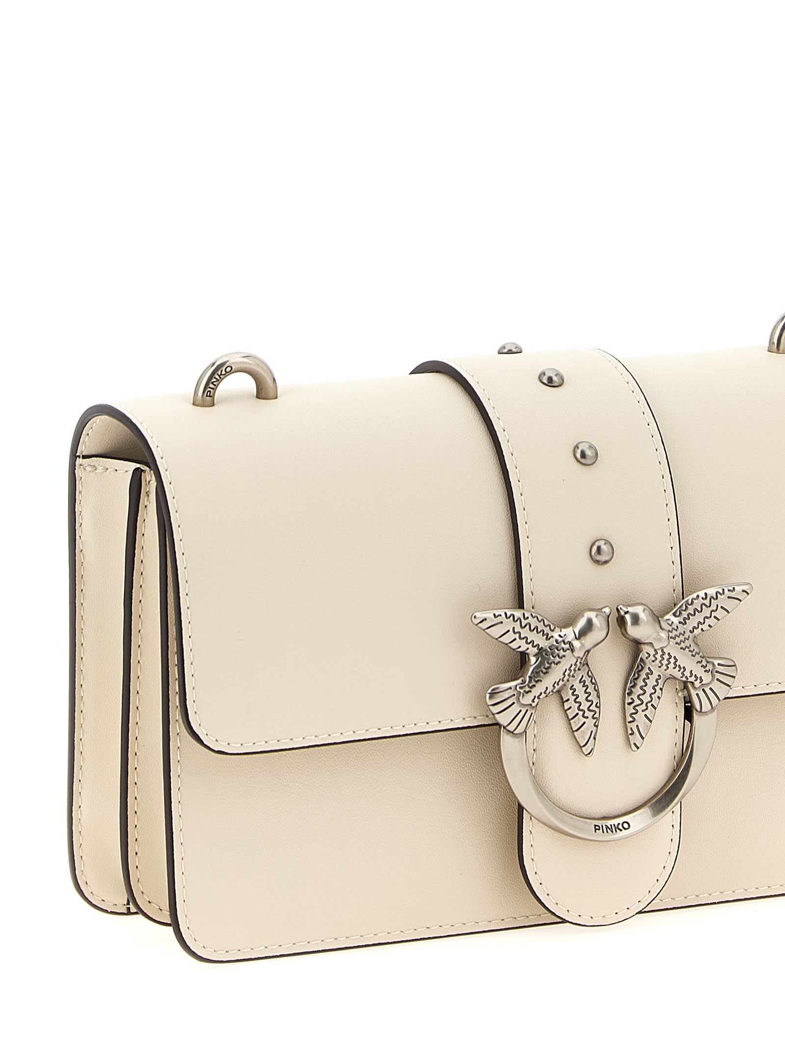 Pinko Love One Mini Crossbody Bag In White