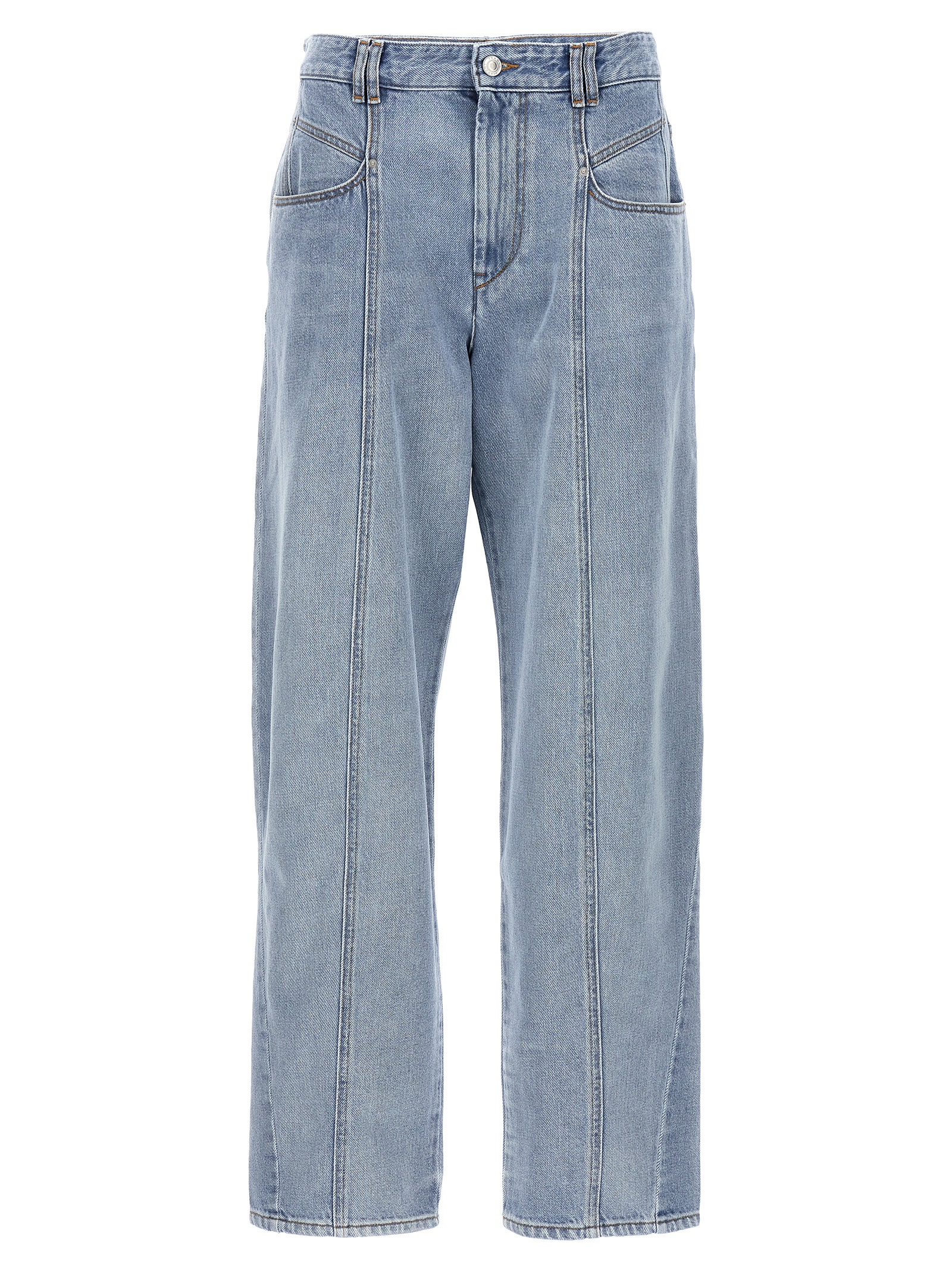 Shop Isabel Marant Vetan Jeans In Light Blue