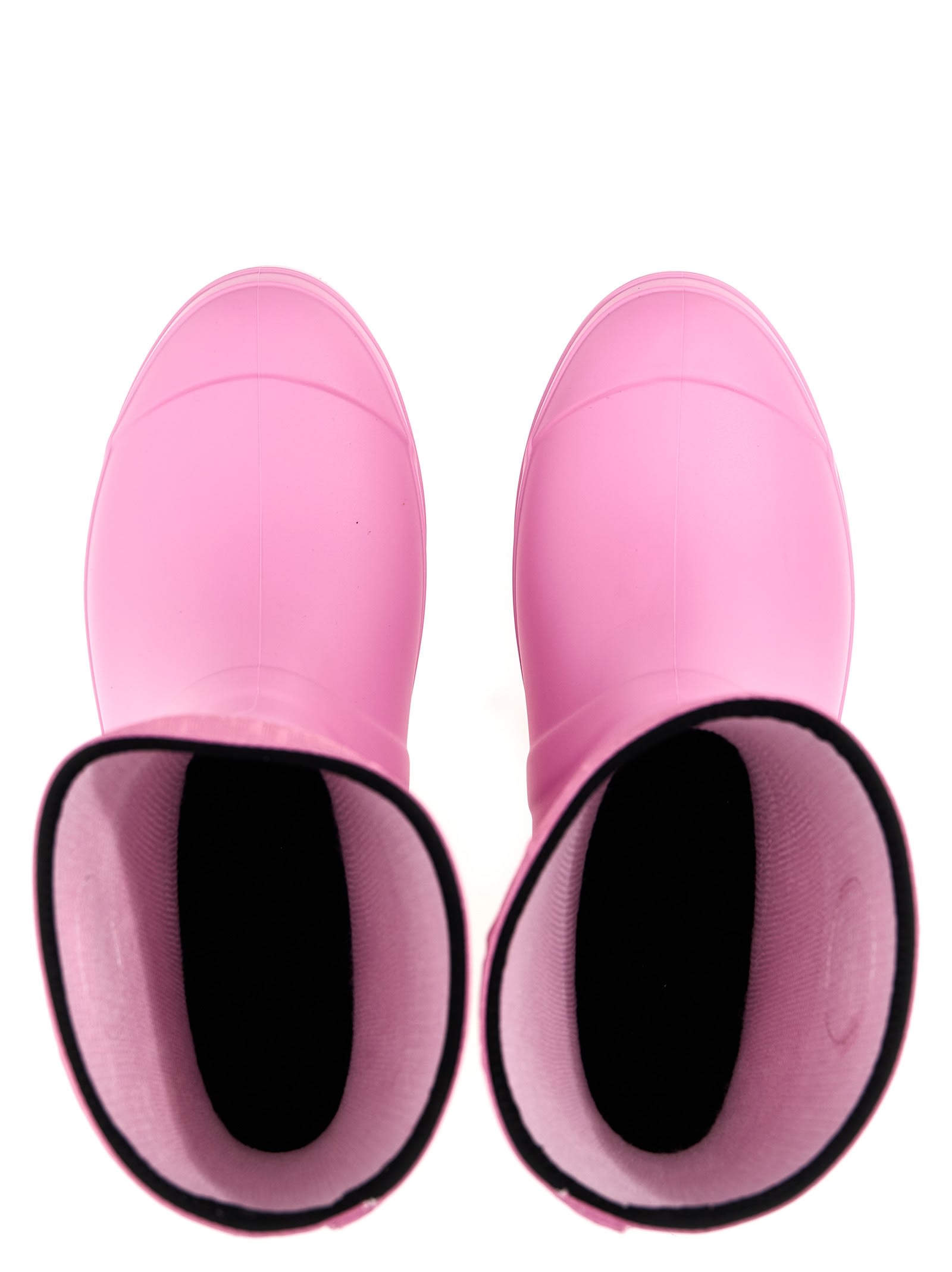 Shop Versace Greca Rain Boots In Pink